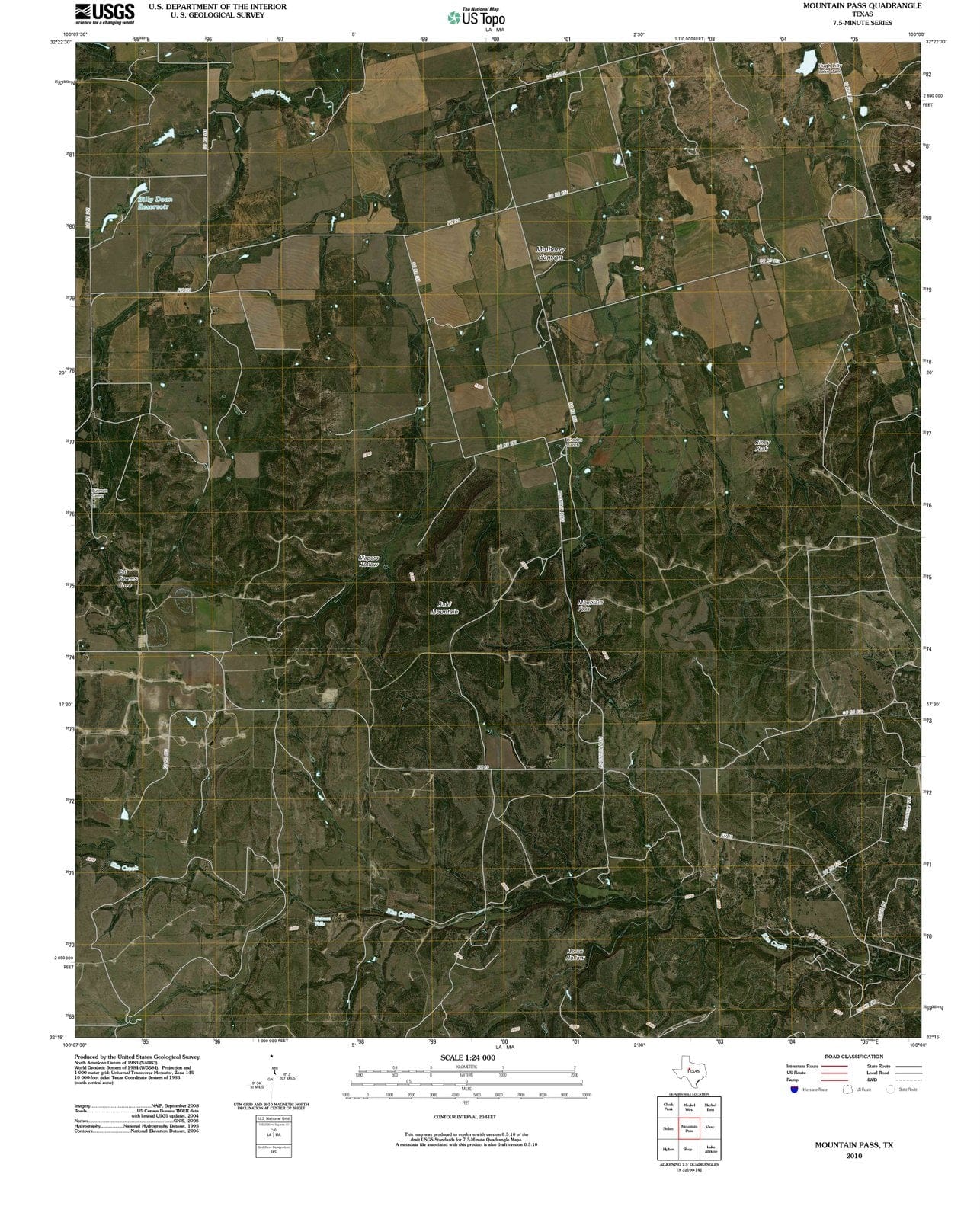 2010 Mountain Pass, TX - Texas - USGS Topographic Map