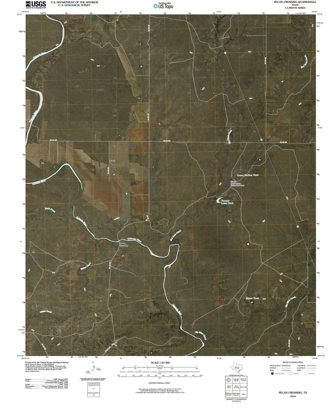 2010 Pecan Crossing, TX - Texas - USGS Topographic Map