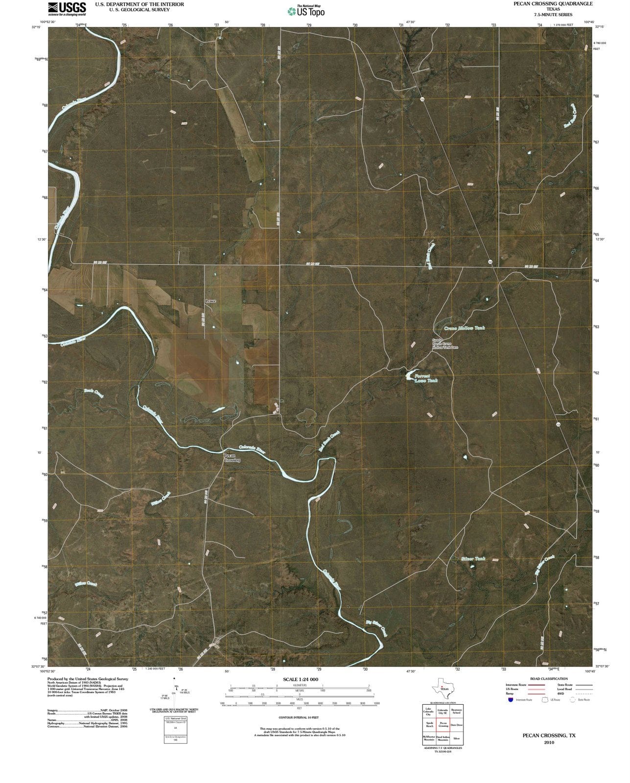 2010 Pecan Crossing, TX - Texas - USGS Topographic Map