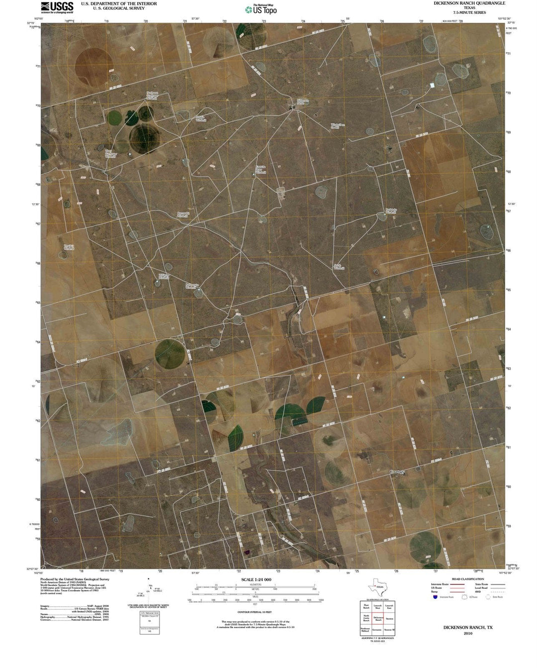 2010 Dickenson Ranch, TX - Texas - USGS Topographic Map