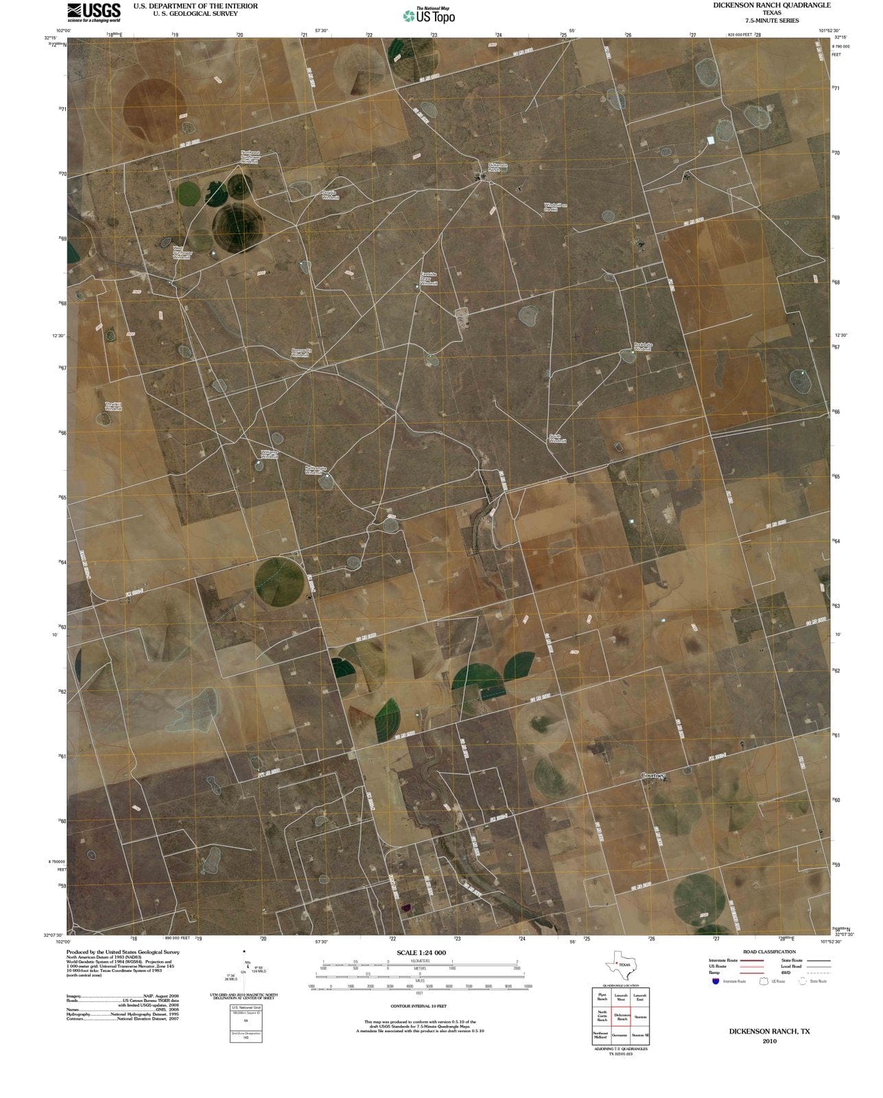 2010 Dickenson Ranch, TX - Texas - USGS Topographic Map