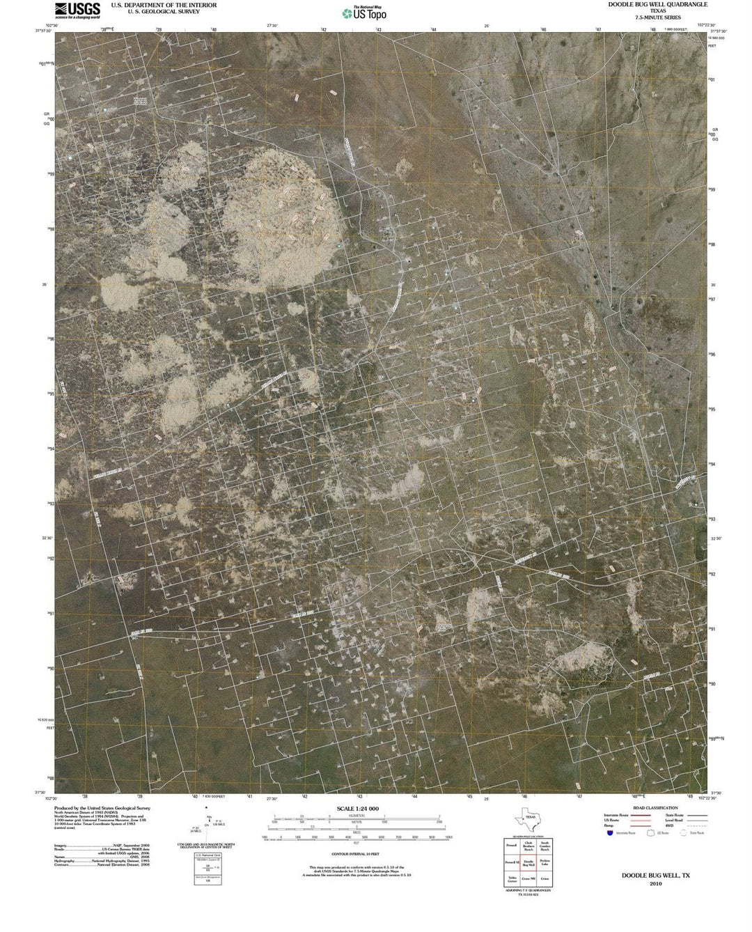 2010 Doodle Bug Well, TX - Texas - USGS Topographic Map