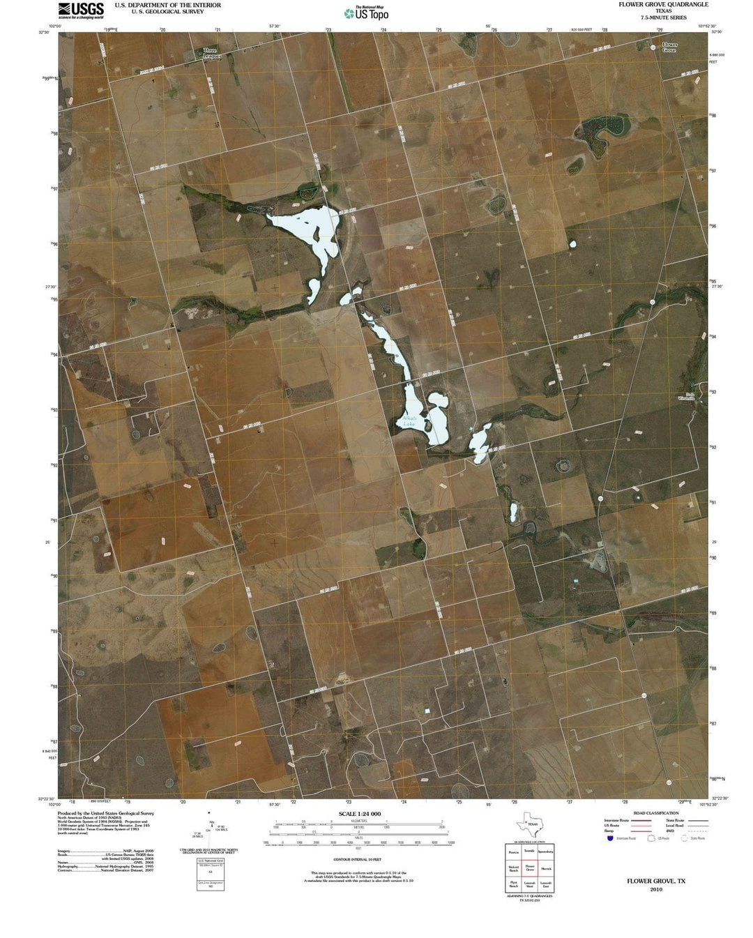 2010 Flower Grove, TX - Texas - USGS Topographic Map