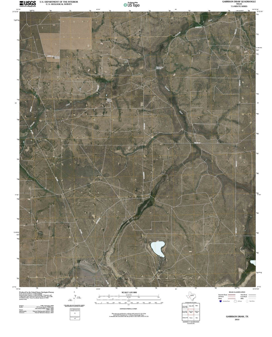 2010 Garrisonraw, TX - Texas - USGS Topographic Map