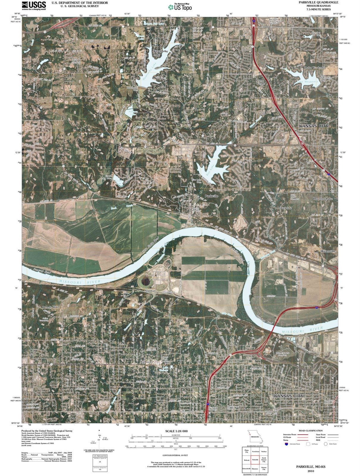 2010 Parkville, MO - Missouri - USGS Topographic Map
