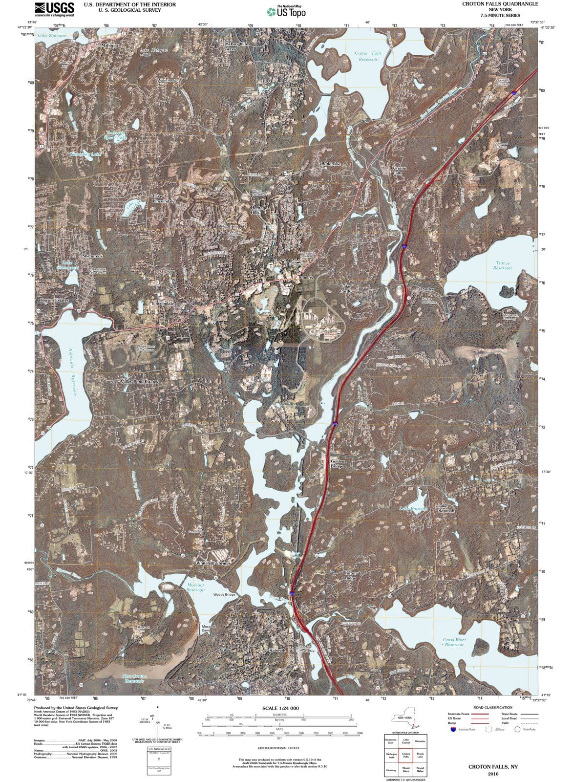 2010 Croton Falls, NY - New York - USGS Topographic Map