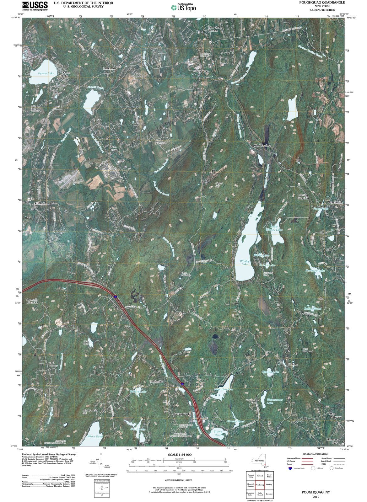 2010 Poughquag, NY - New York - USGS Topographic Map