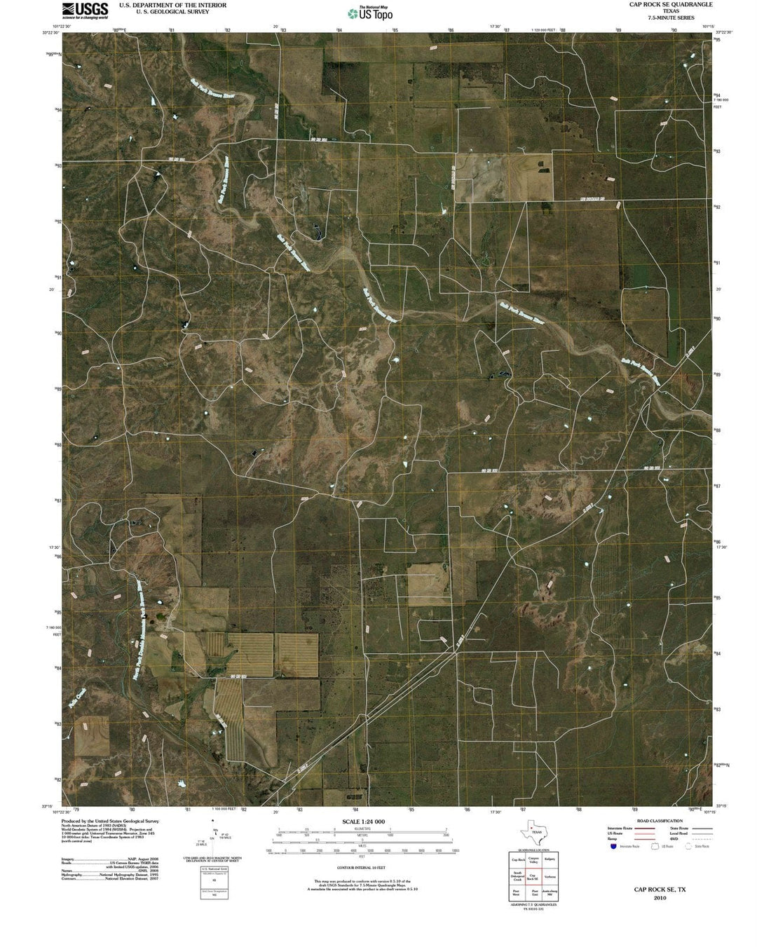 2010 Cap Rock, TX - Texas - USGS Topographic Map