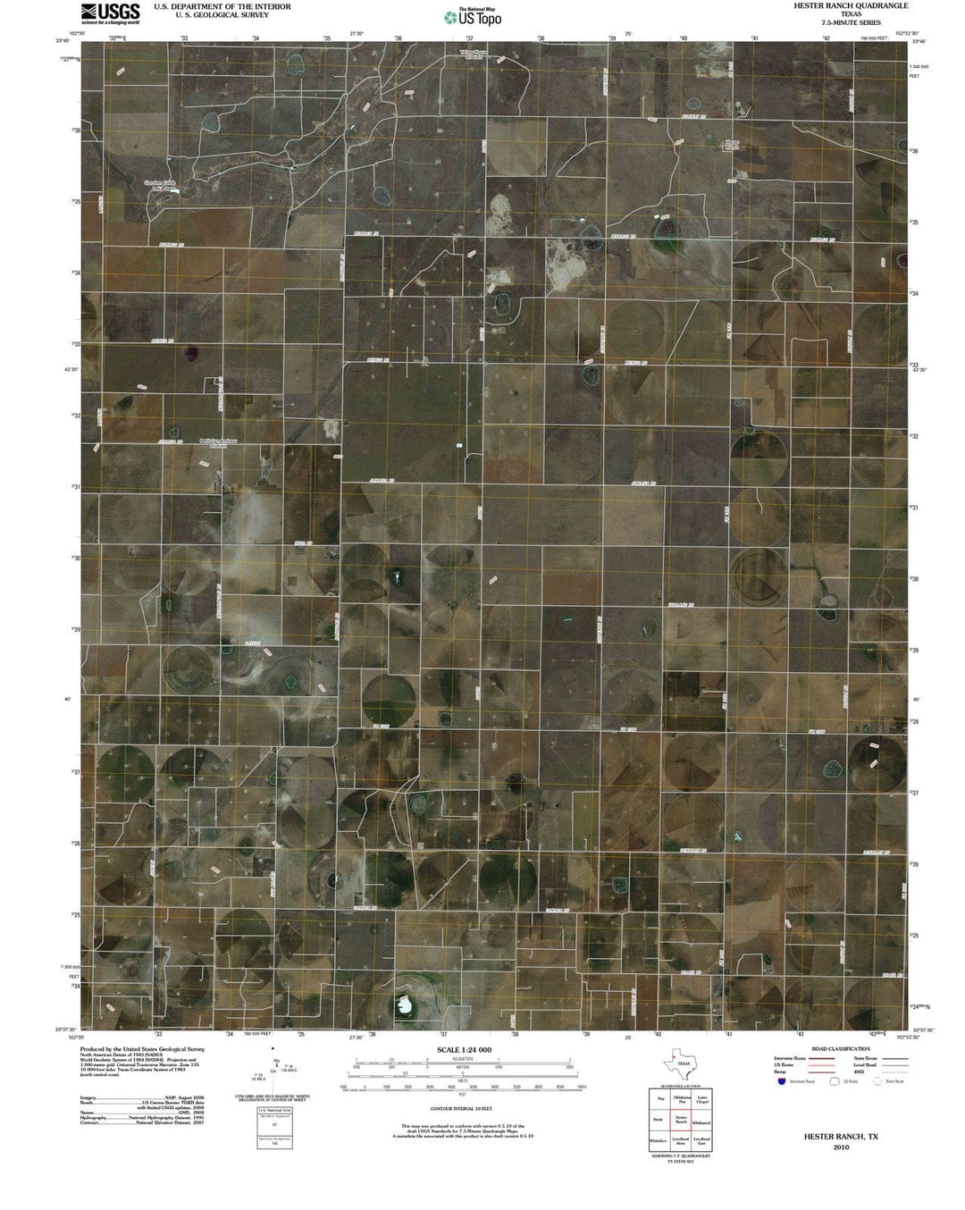 2010 Hester Ranch, TX - Texas - USGS Topographic Map