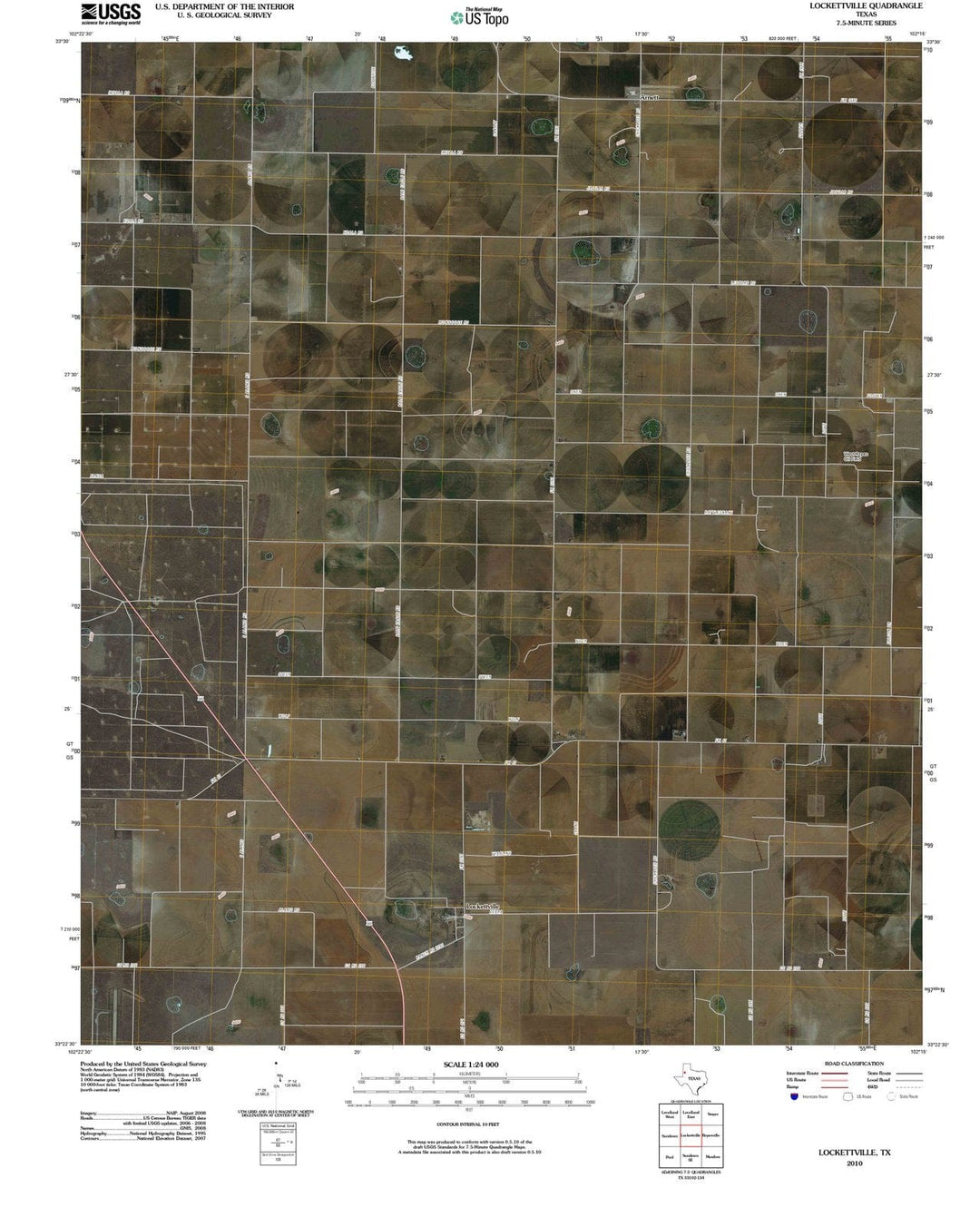 2010 Lockettville, TX - Texas - USGS Topographic Map