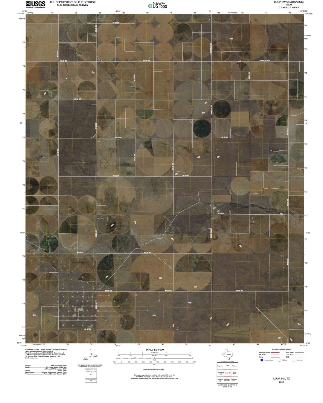 2010 Loop, TX - Texas - USGS Topographic Map