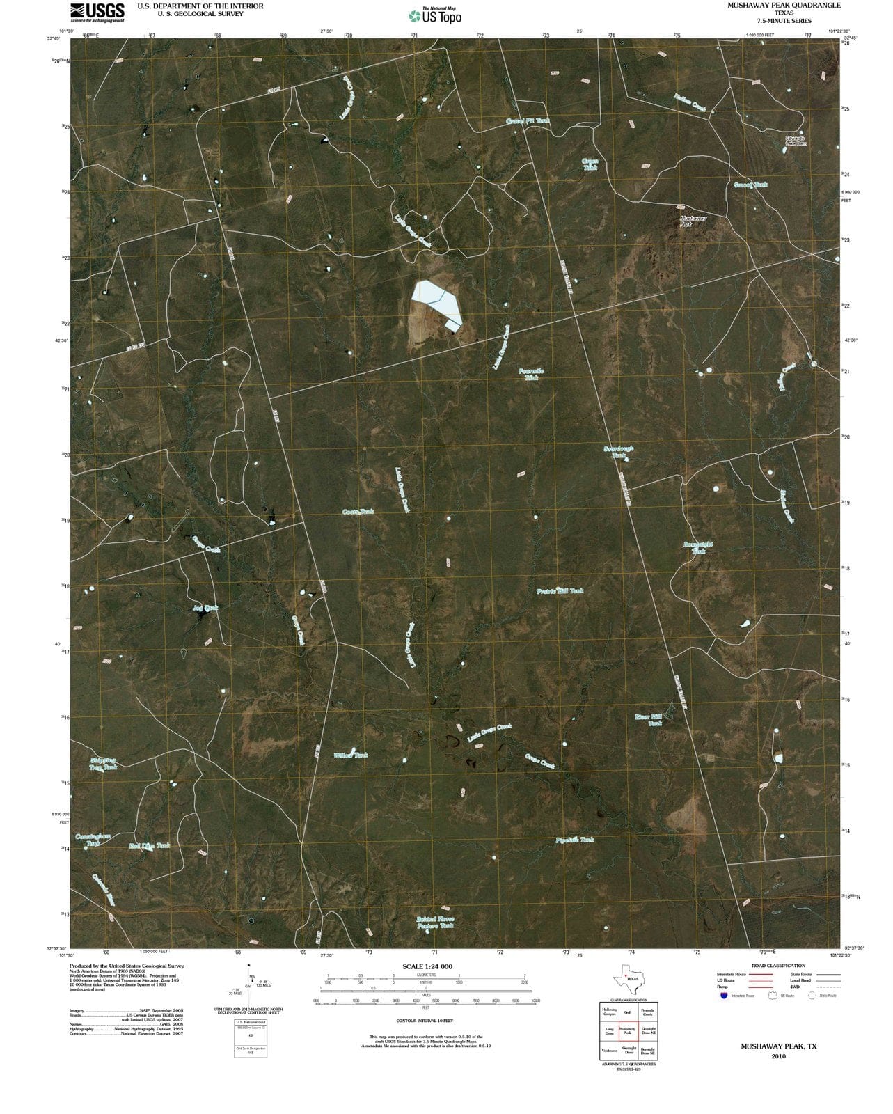 2010 Mushaway Peak, TX - Texas - USGS Topographic Map