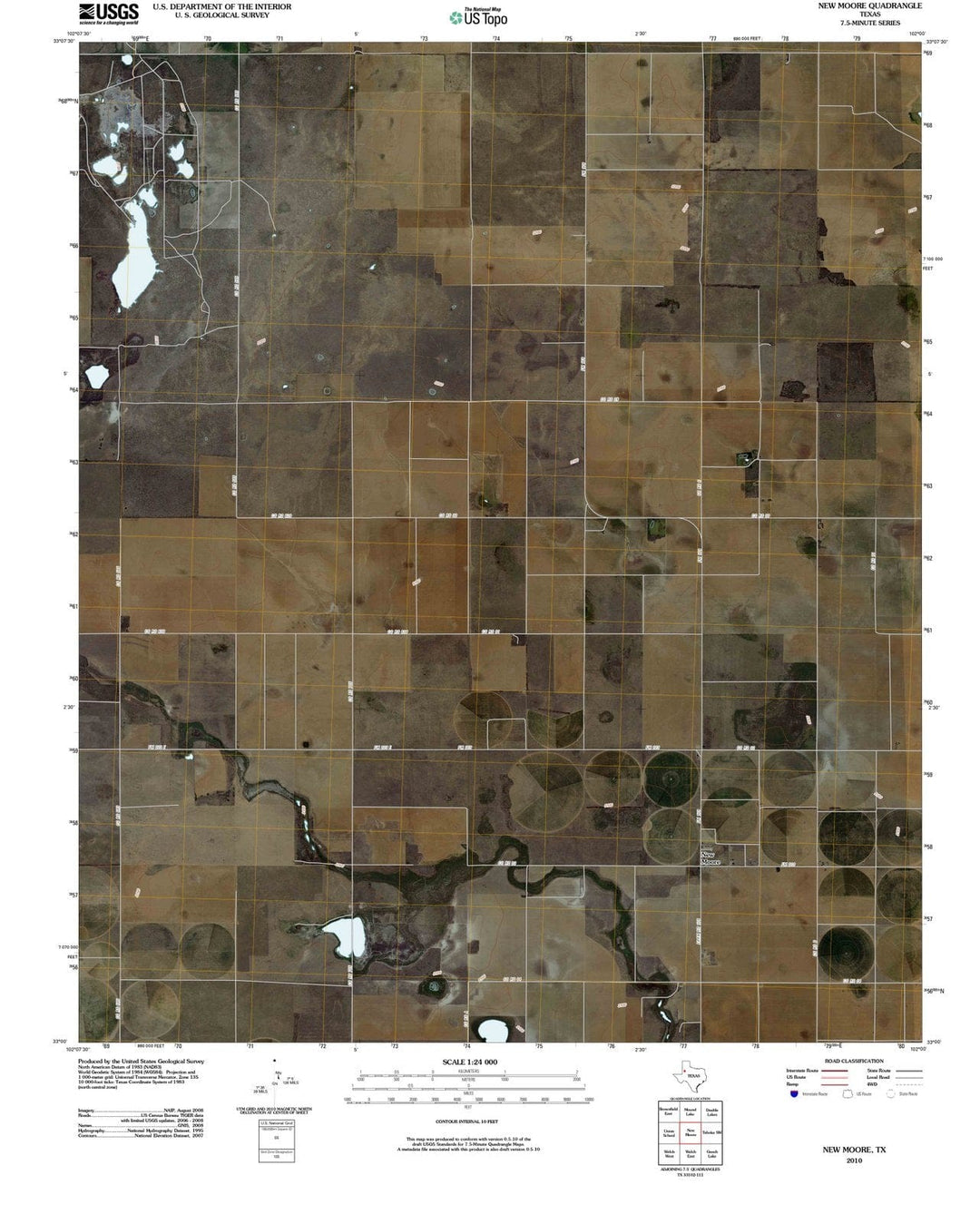 2010 New Moore, TX - Texas - USGS Topographic Map
