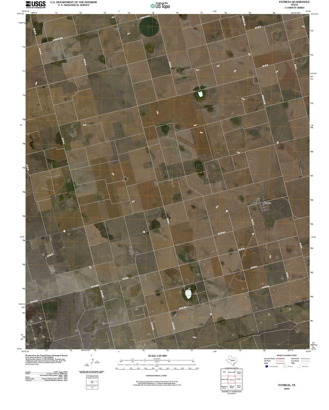 2010 Patricia, TX - Texas - USGS Topographic Map