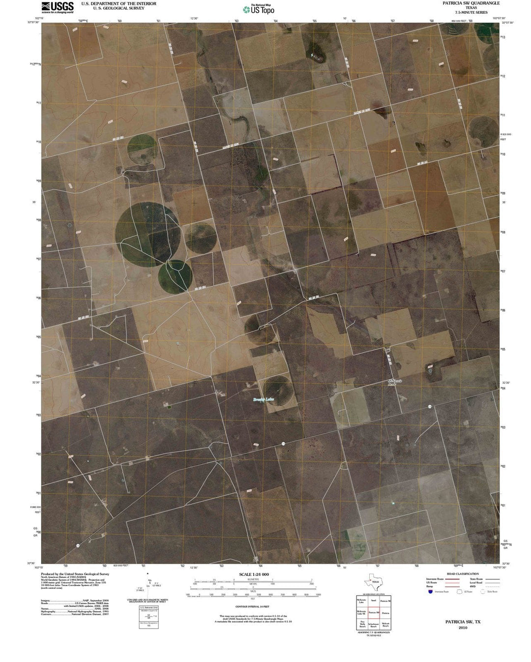 2010 Patricia, TX - Texas - USGS Topographic Map