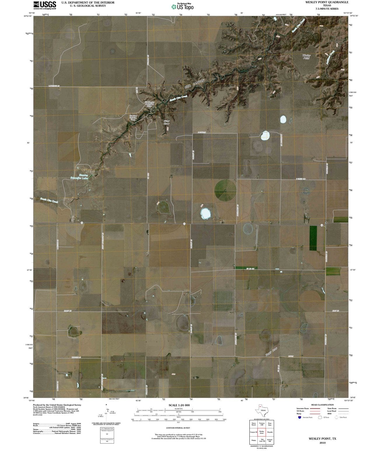 2010 Wesley Point, TX - Texas - USGS Topographic Map