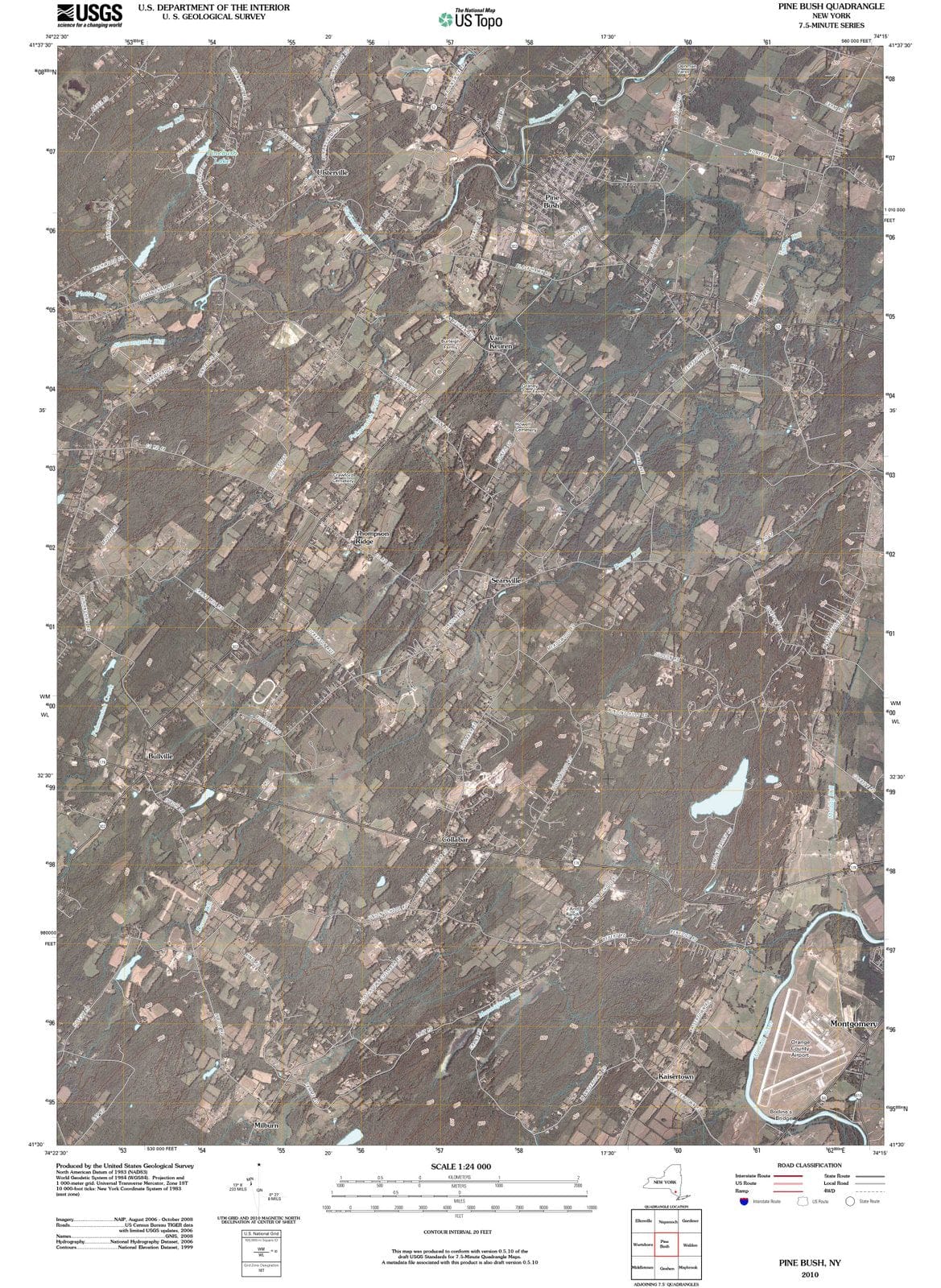 2010 Pine Bush, NY - New York - USGS Topographic Map