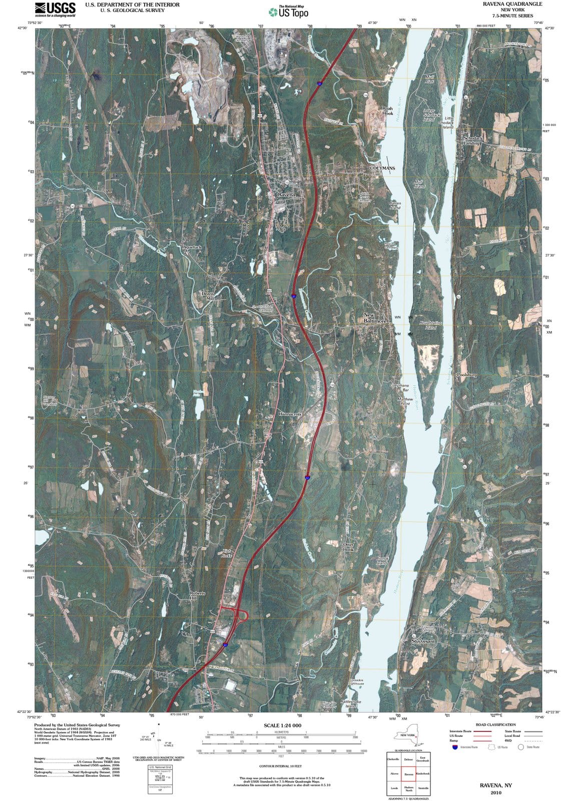 2010 Ravena, NY - New York - USGS Topographic Map