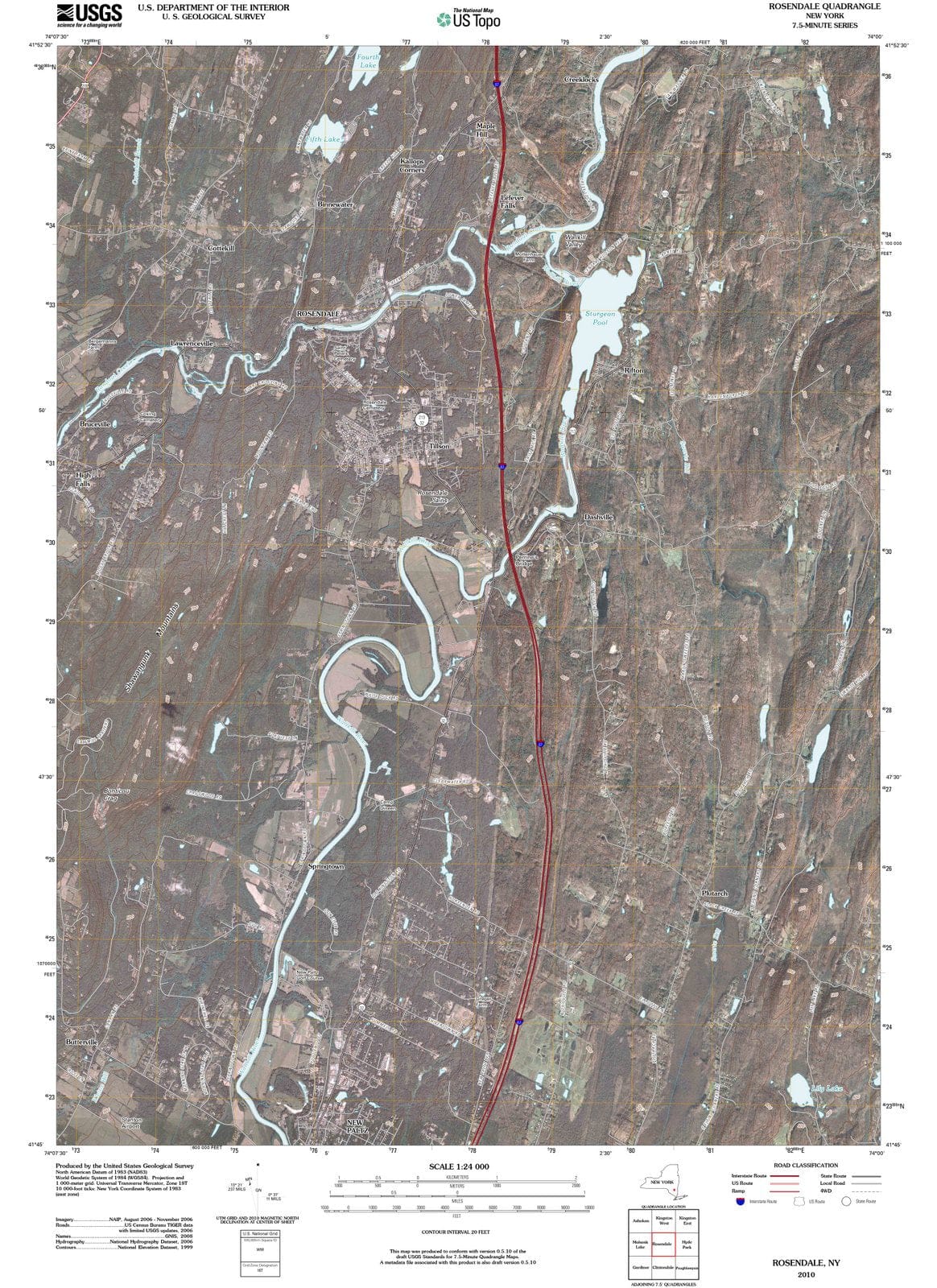 2010 Rosendale, NY - New York - USGS Topographic Map