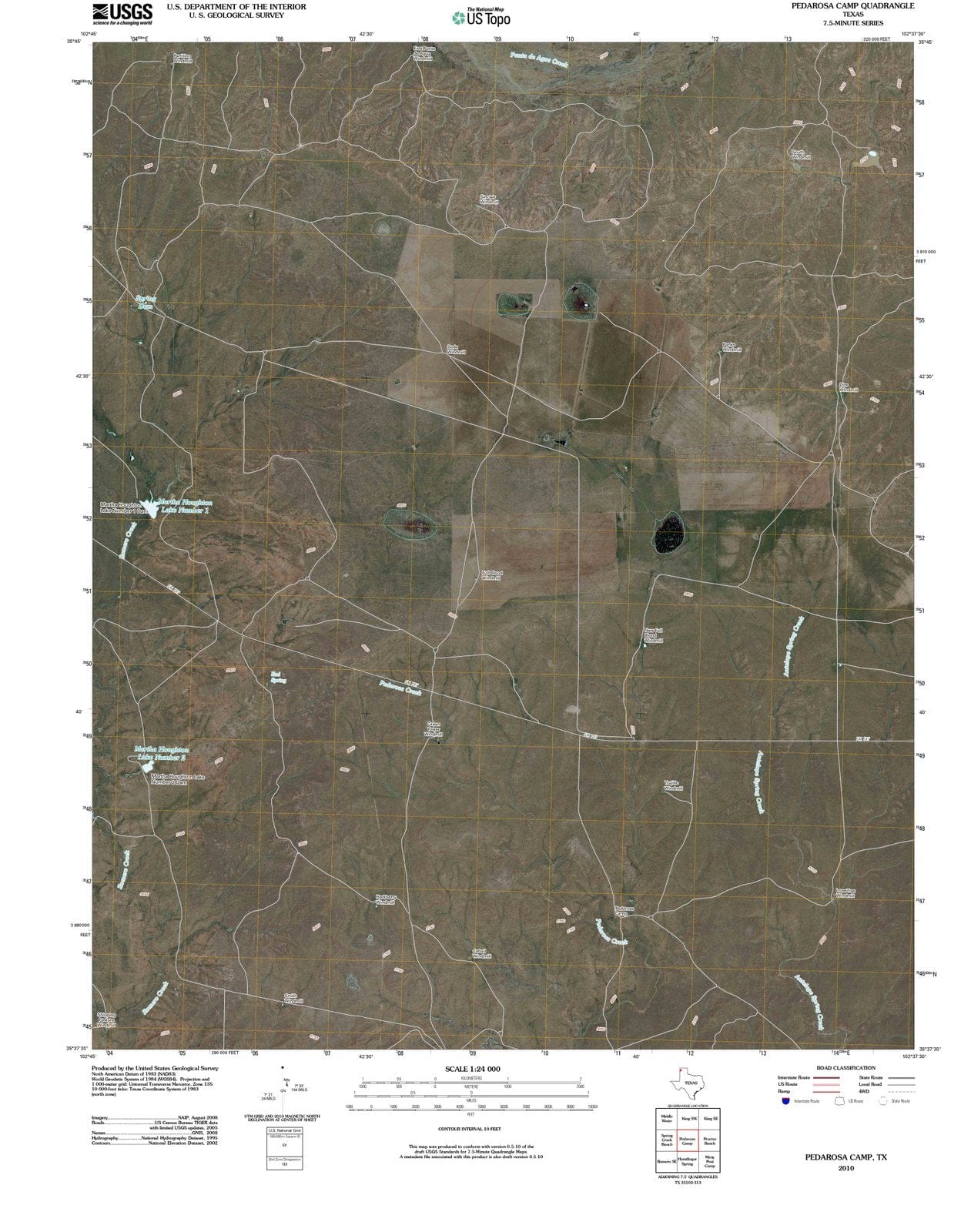 2010 Pedarosa Camp, TX - Texas - USGS Topographic Map