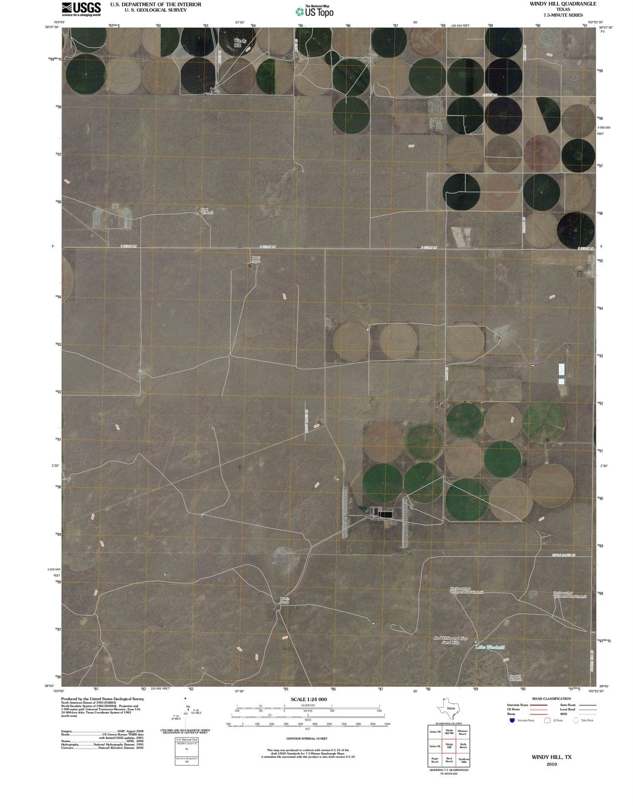 2010 Windy Hill, TX - Texas - USGS Topographic Map