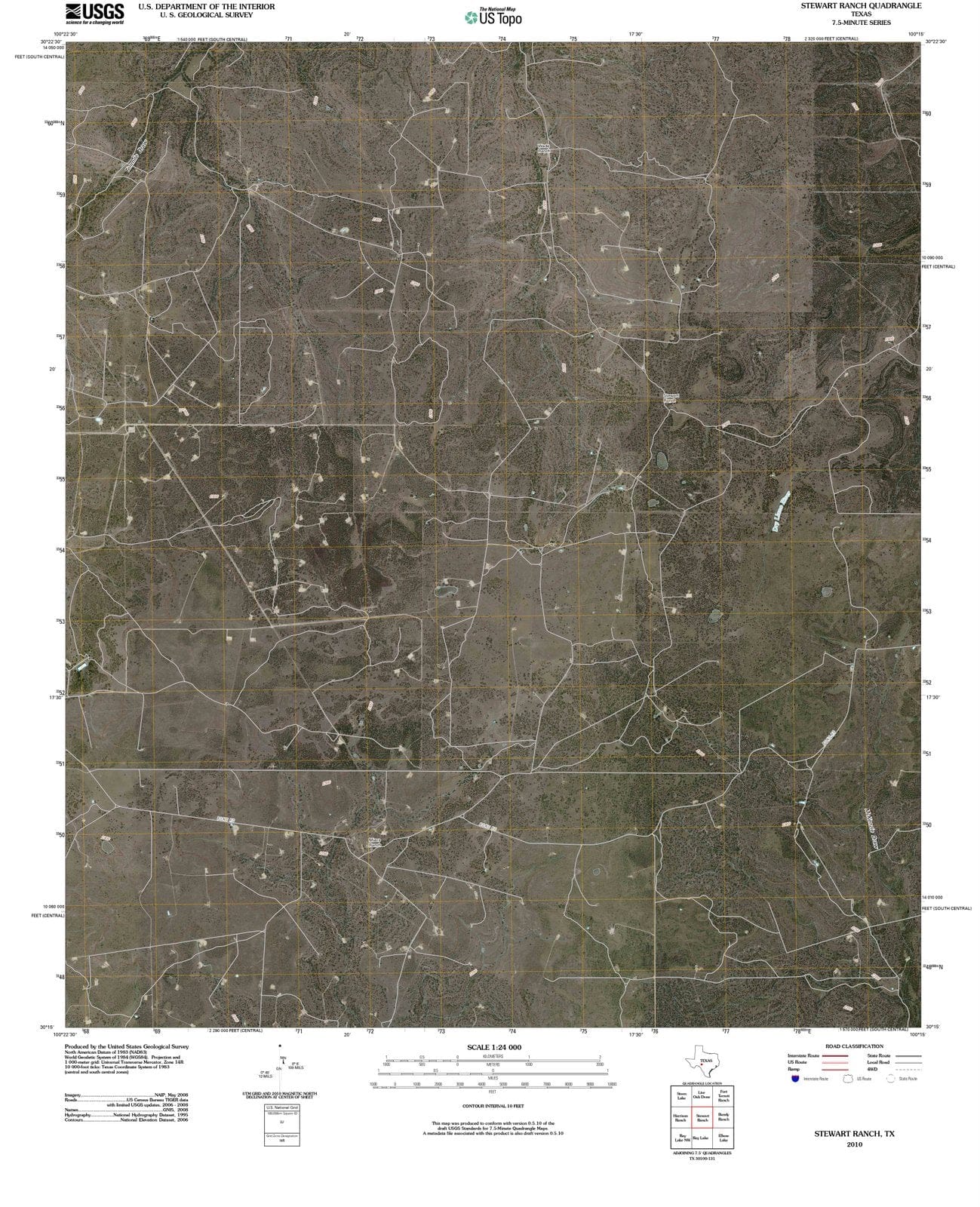 2010 Stewart Ranch, TX - Texas - USGS Topographic Map
