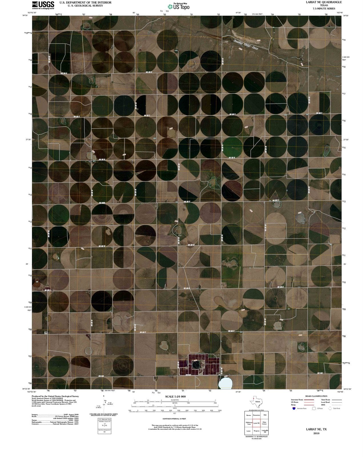 2010 Lariat, TX - Texas - USGS Topographic Map