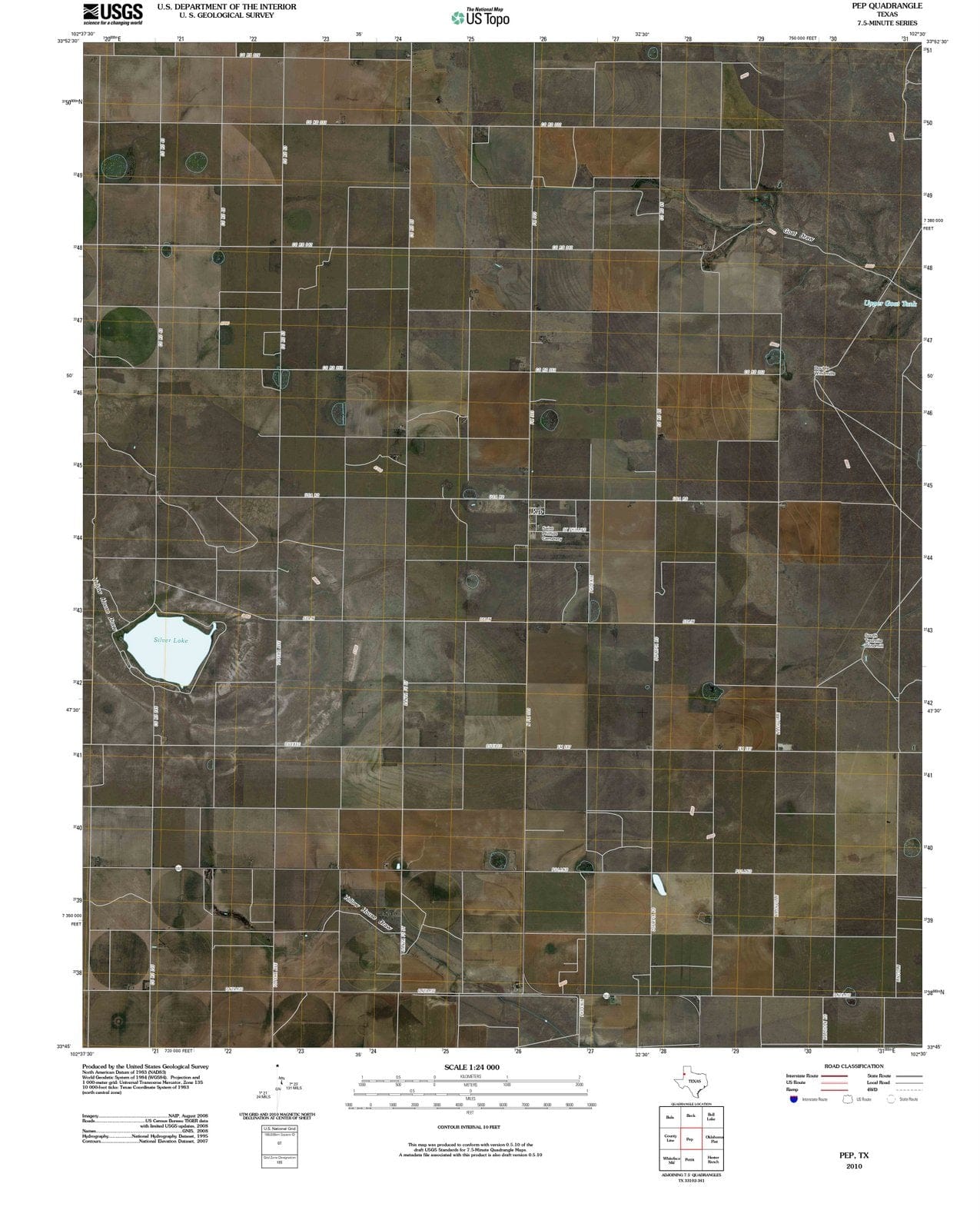 2010 Pep, TX - Texas - USGS Topographic Map