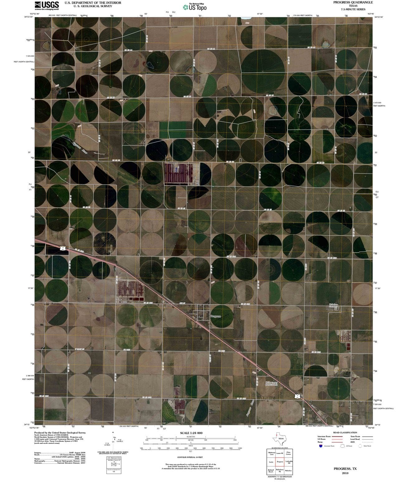2010 Progress, TX - Texas - USGS Topographic Map