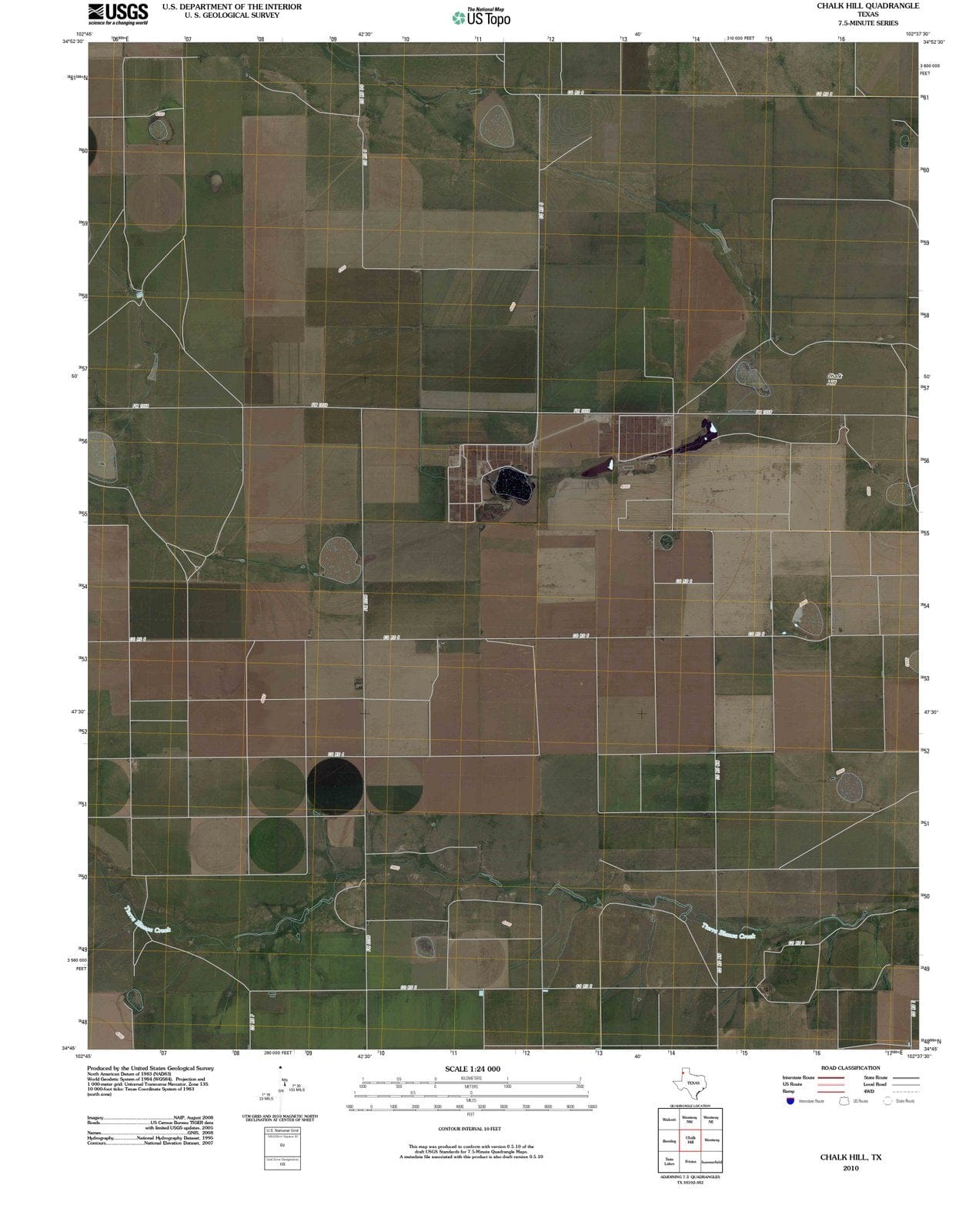 2010 Chalk Hill, TX - Texas - USGS Topographic Map