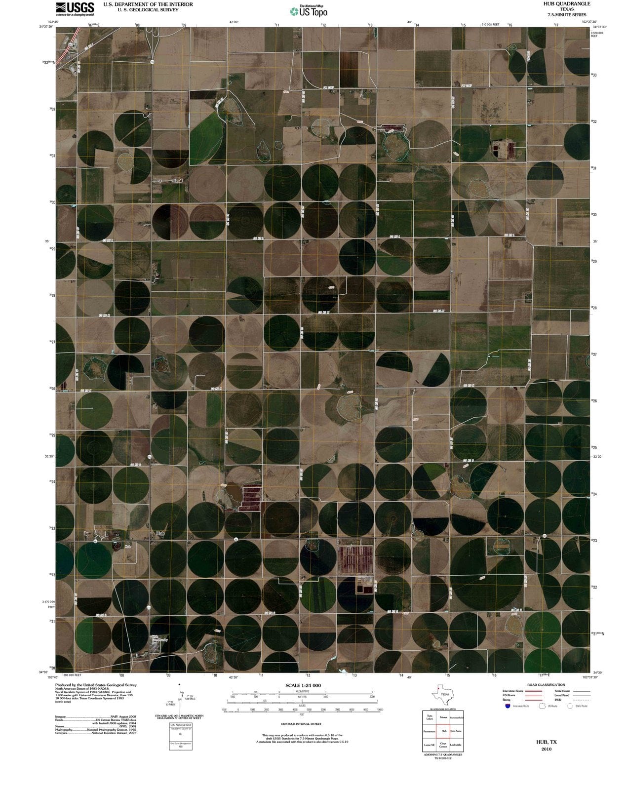 2010 Hub, TX - Texas - USGS Topographic Map