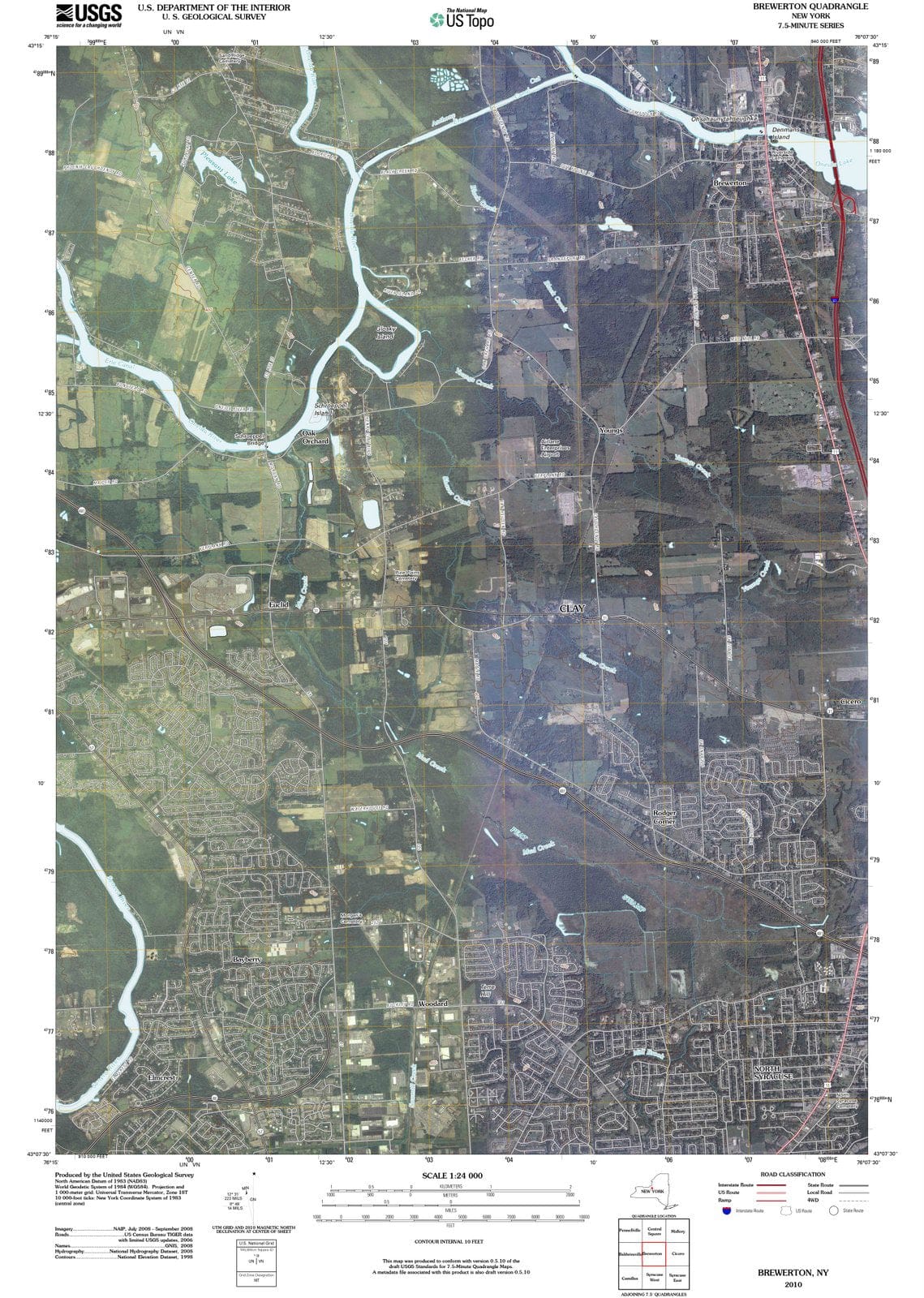2010 Brewerton, NY - New York - USGS Topographic Map