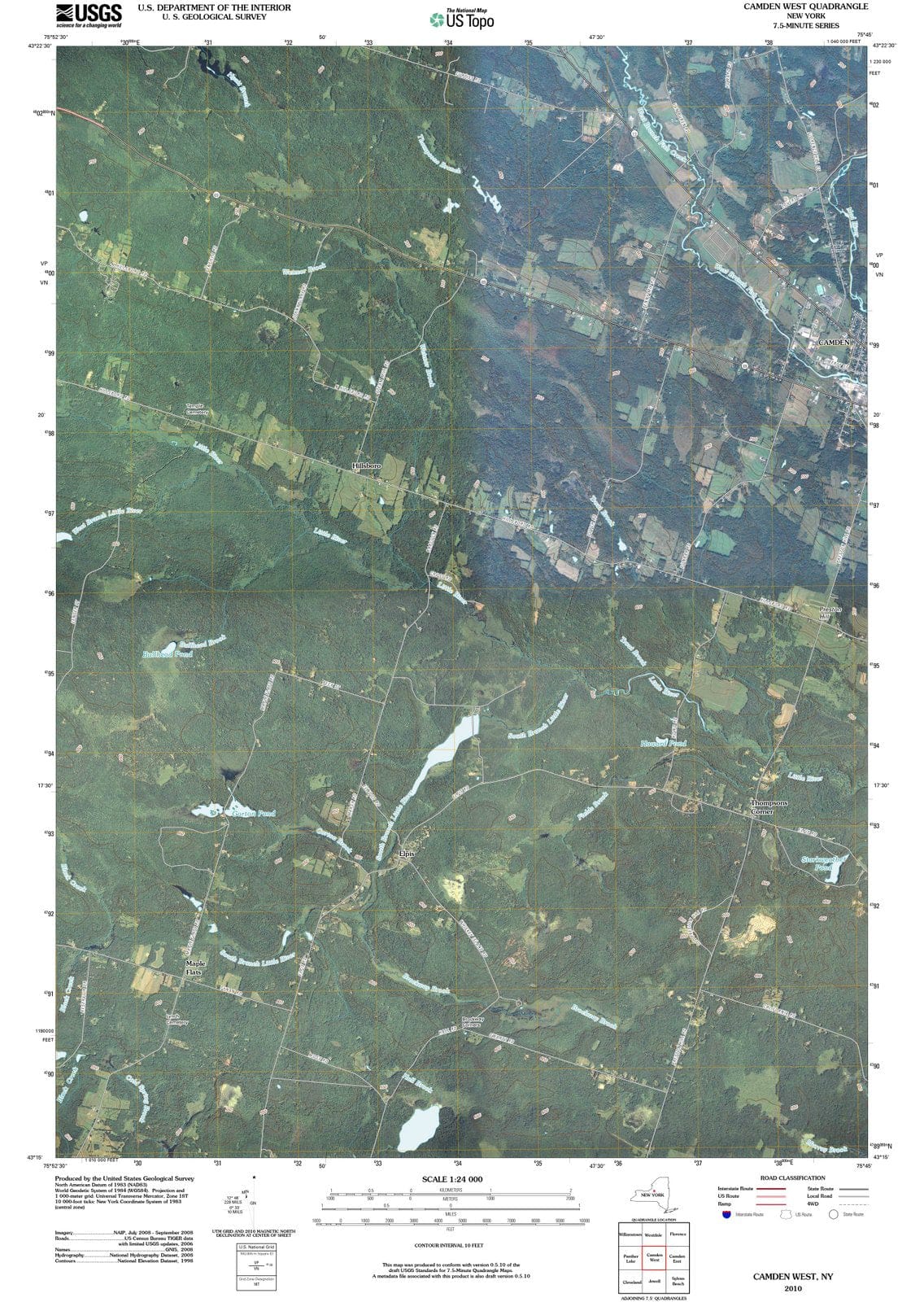 2010 Camden West, NY - New York - USGS Topographic Map