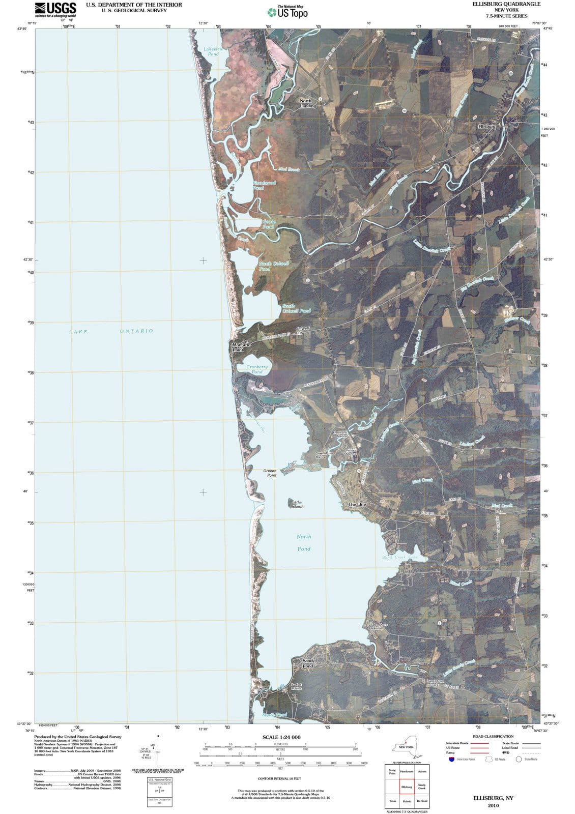 2010 Ellisburg, NY - New York - USGS Topographic Map