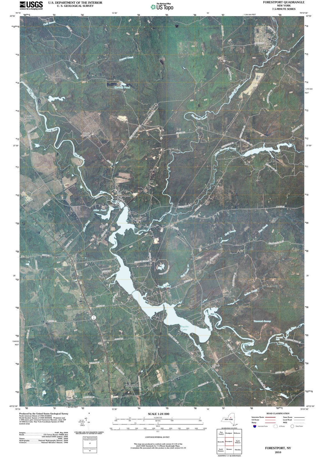 2010 Forestport, NY - New York - USGS Topographic Map