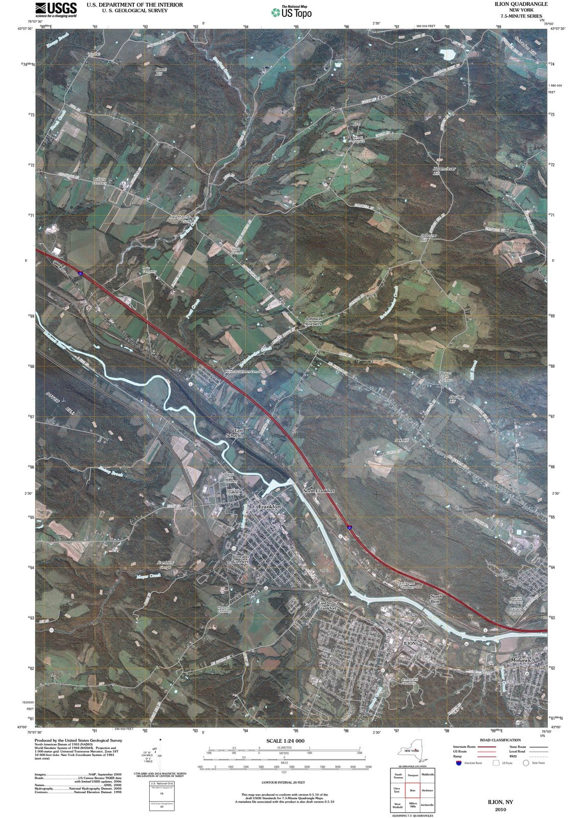 2010 Ilion, NY - New York - USGS Topographic Map