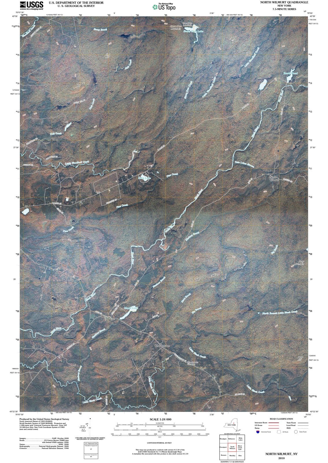 2010 North Wilmurt, NY - New York - USGS Topographic Map