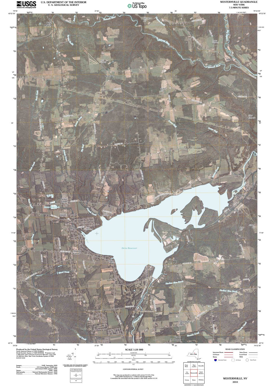 2010 Westernville, NY - New York - USGS Topographic Map