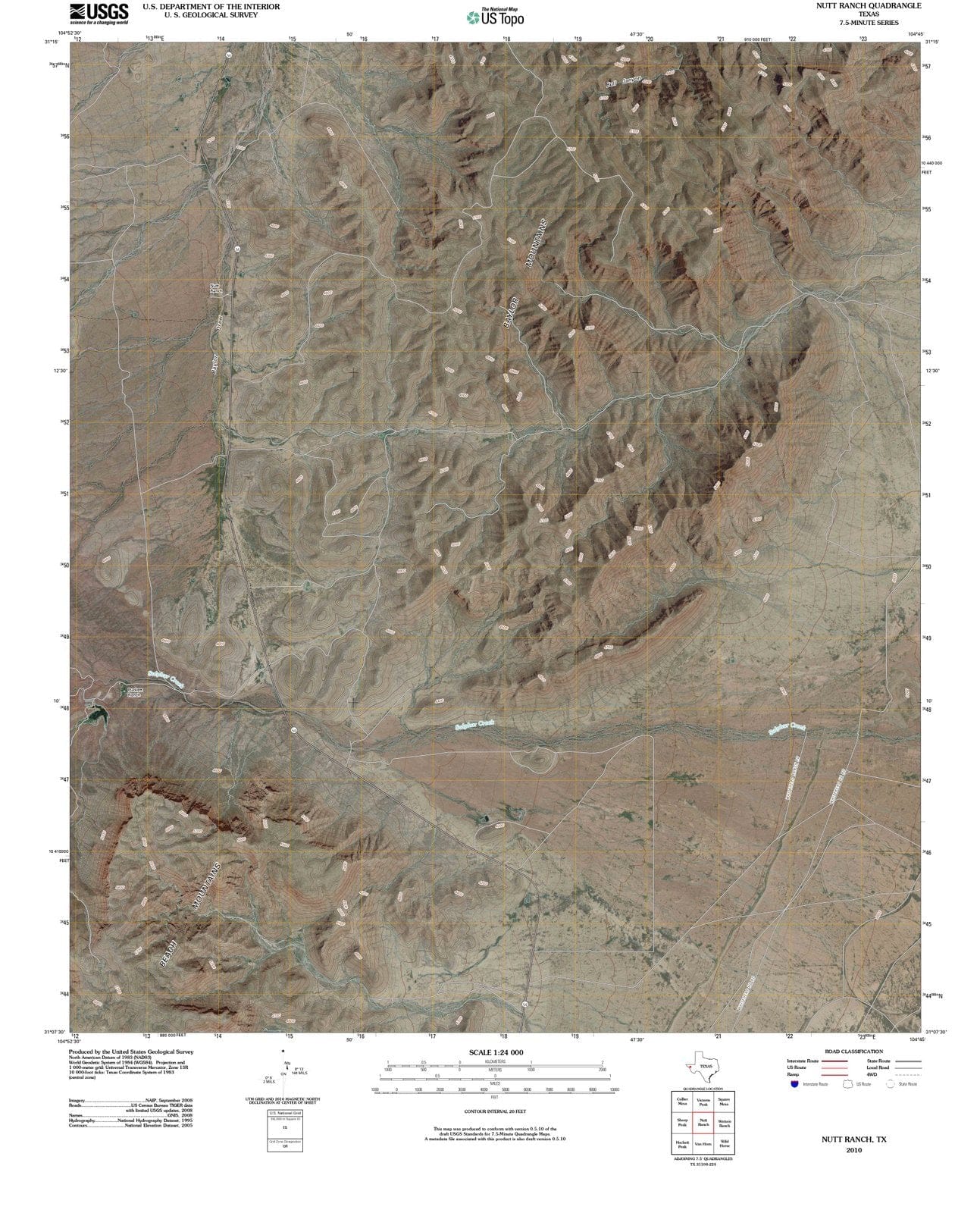 2010 Nutt Ranch, TX - Texas - USGS Topographic Map