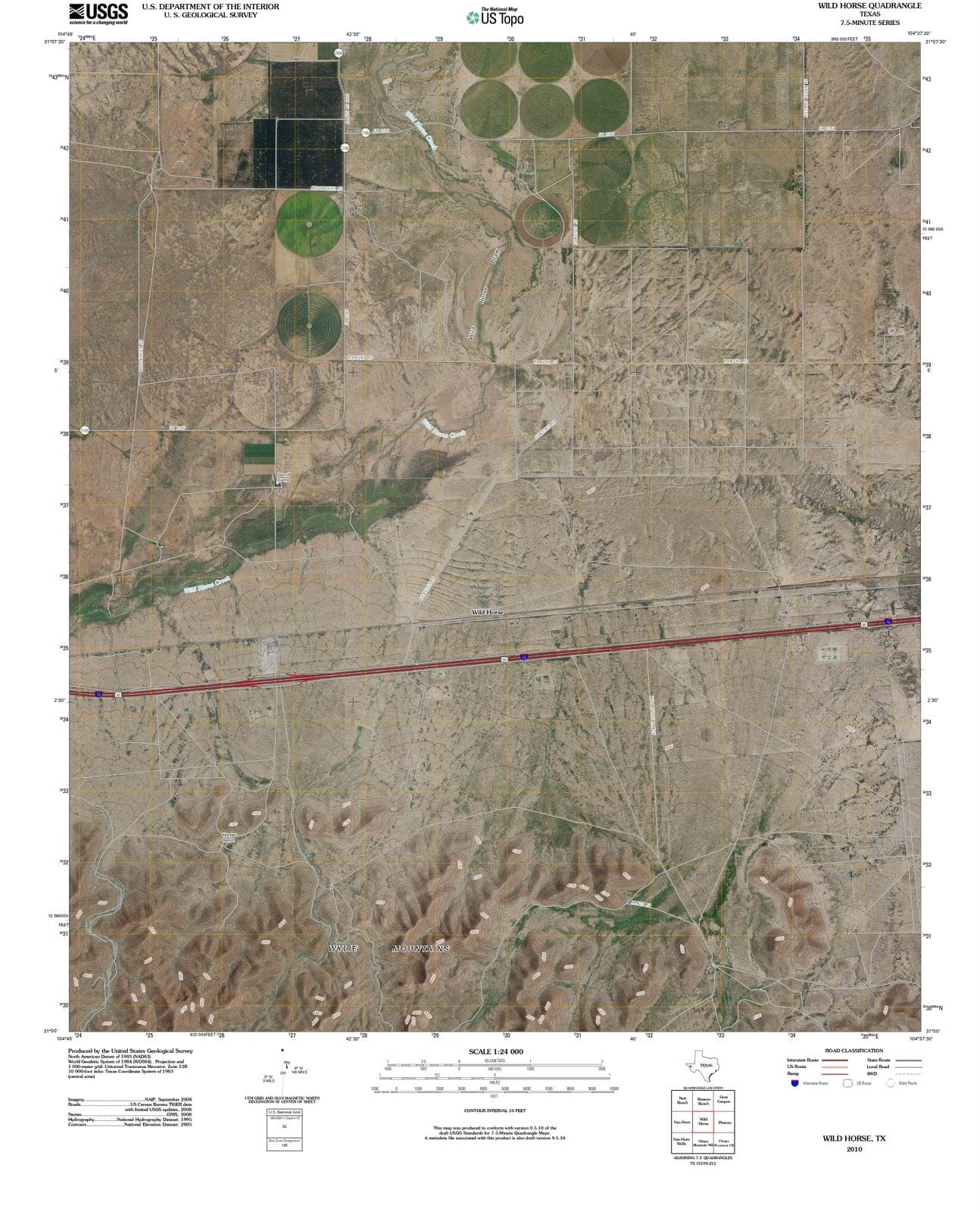 2010 Wild Horse, TX - Texas - USGS Topographic Map