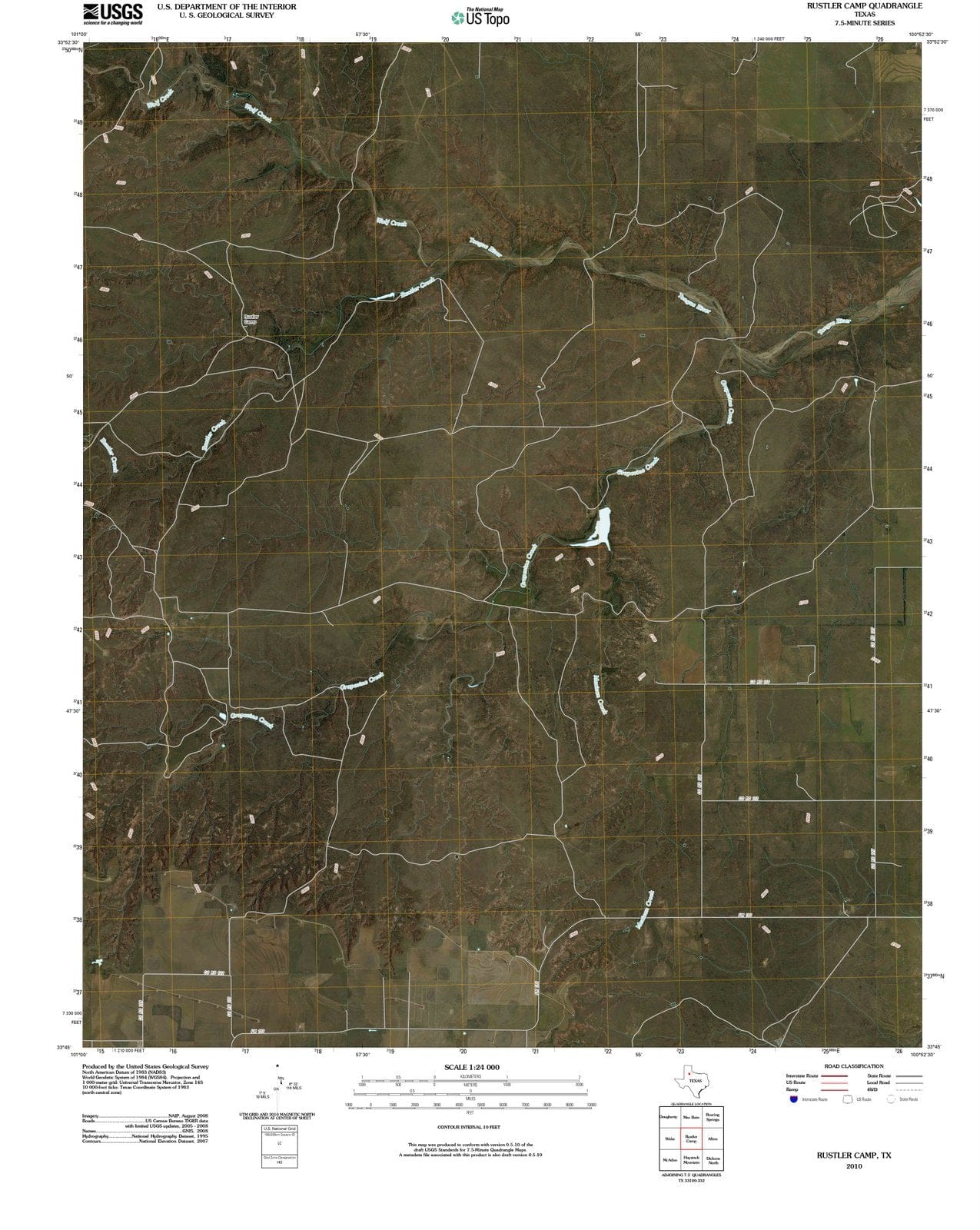 2010 Rustler Camp, TX - Texas - USGS Topographic Map