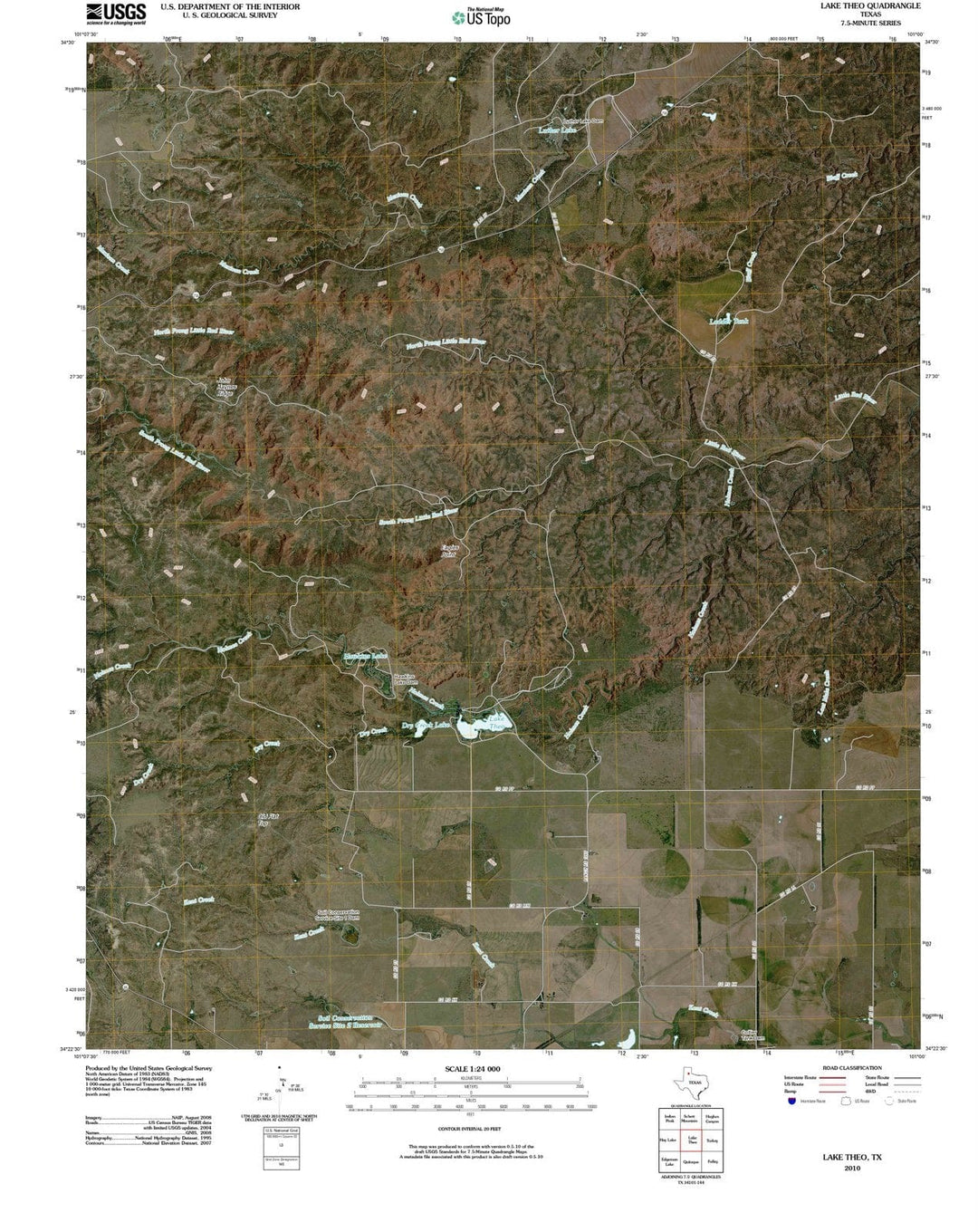 2010 Lake Theo, TX - Texas - USGS Topographic Map