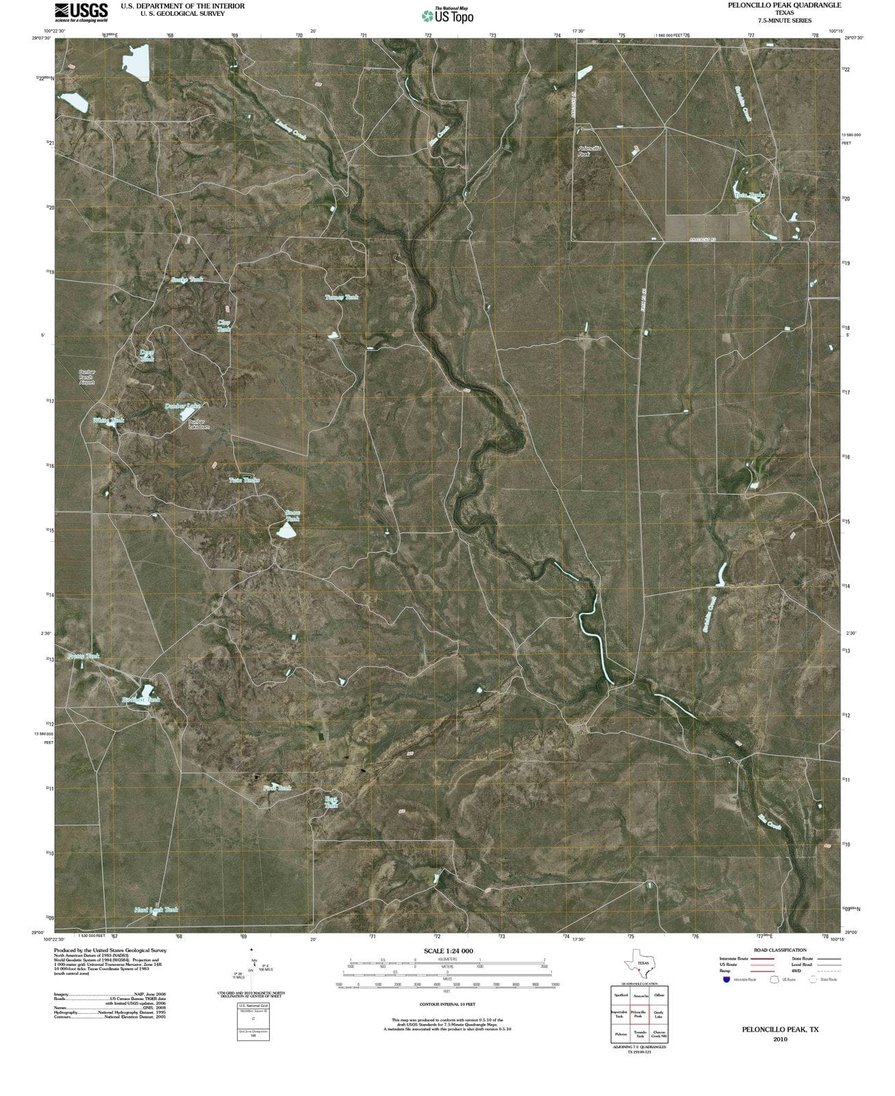 2010 Peloncillo Peak, TX - Texas - USGS Topographic Map