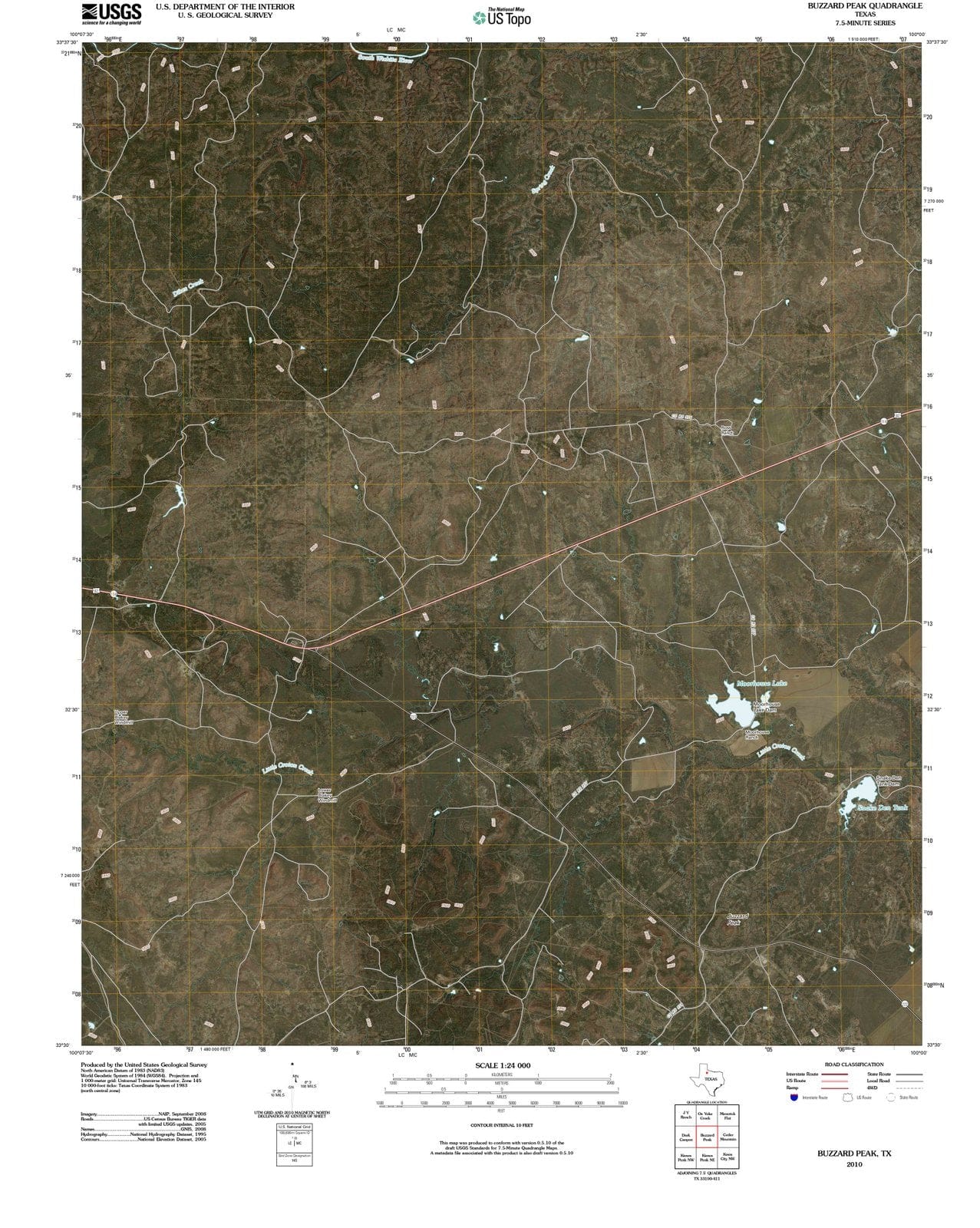 2010 Buzzard Peak, TX - Texas - USGS Topographic Map