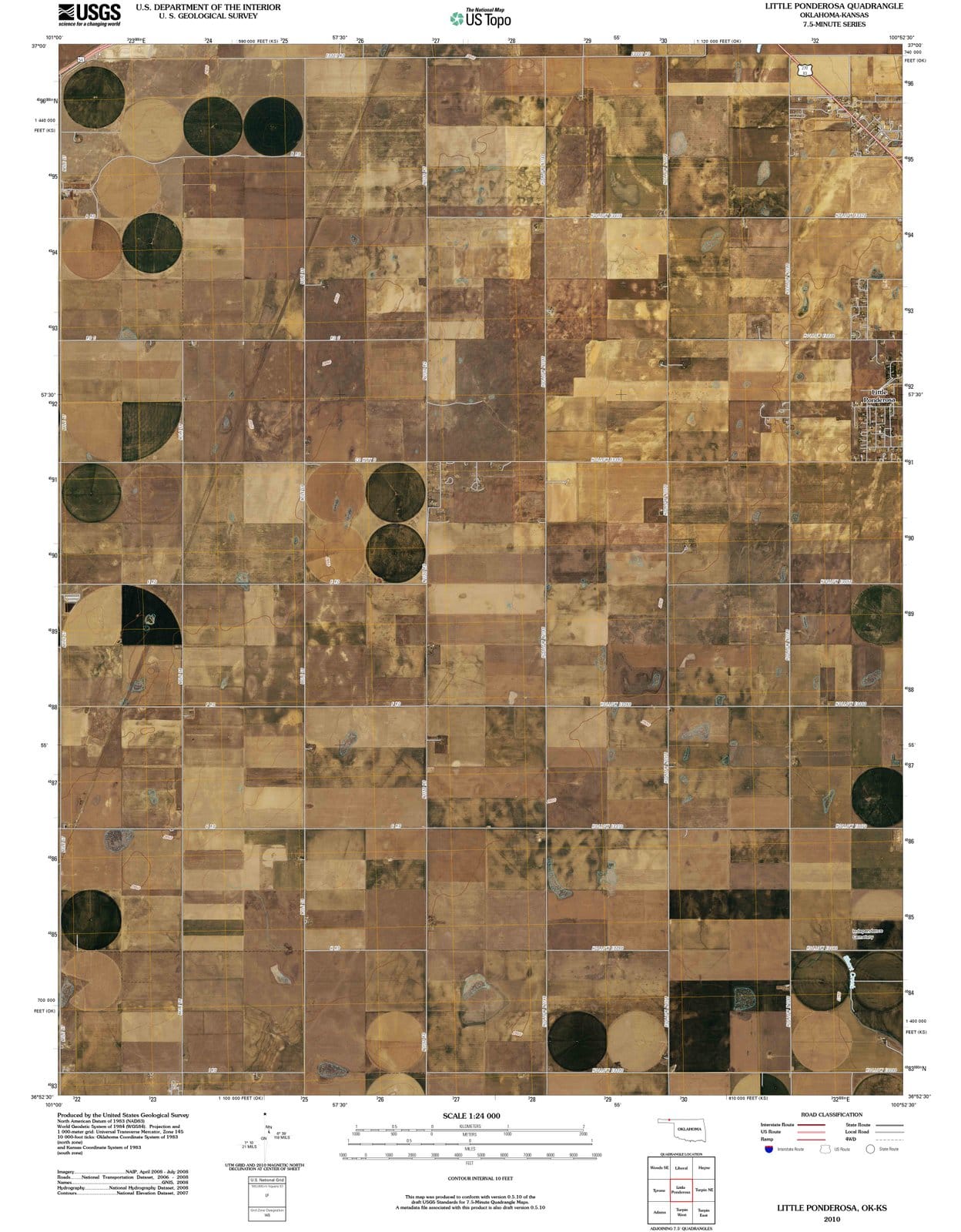 2010 Little Ponderosa, OK - Oklahoma - USGS Topographic Map
