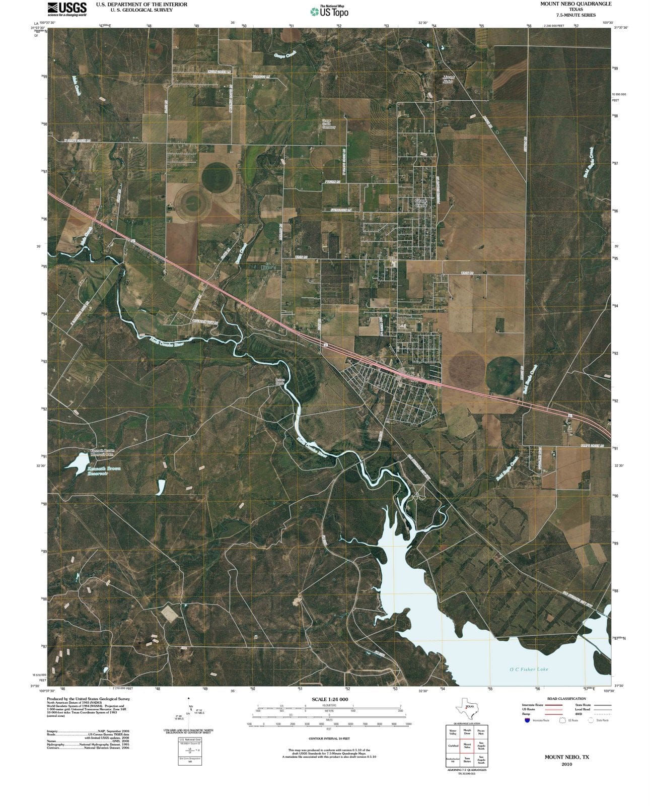 2010 Mountbo, TX - Texas - USGS Topographic Map
