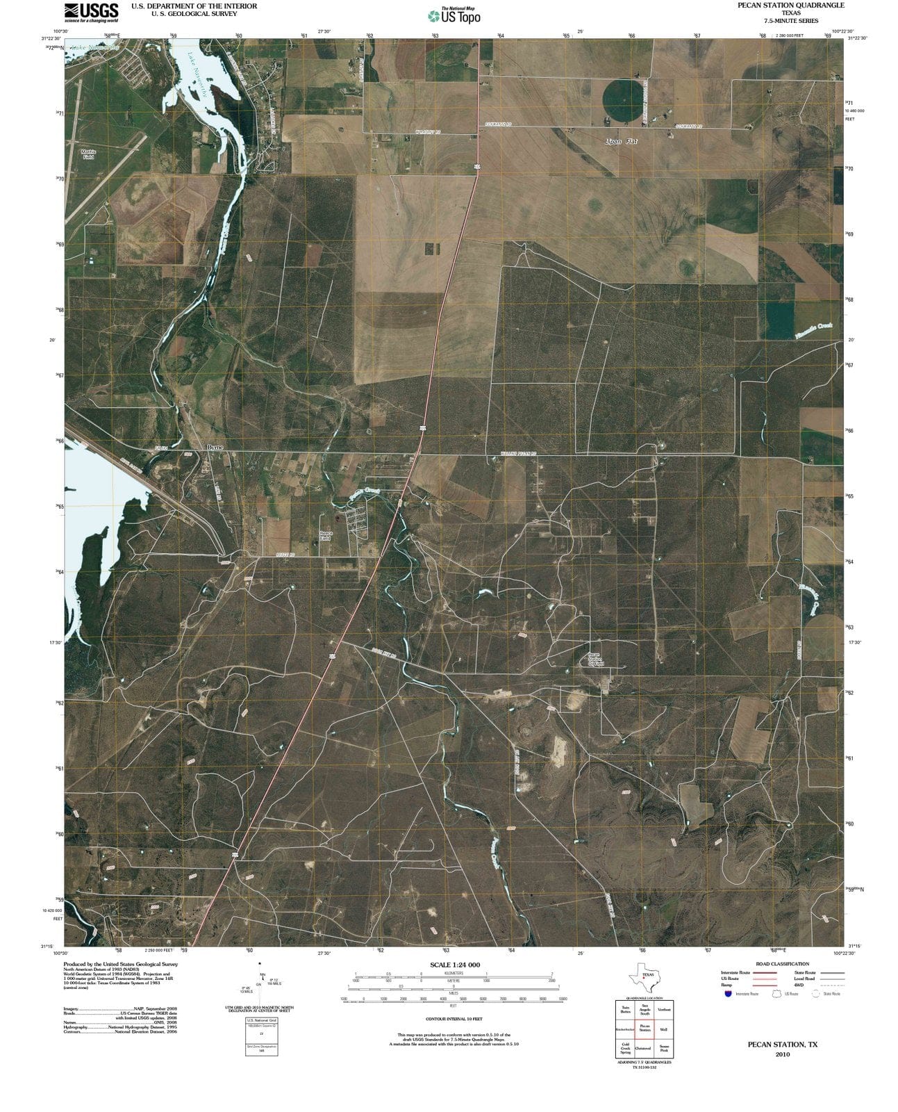 2010 Pecan Station, TX - Texas - USGS Topographic Map