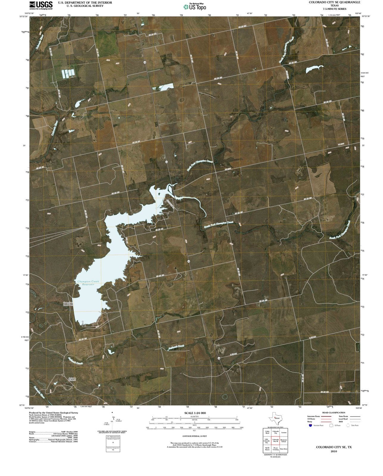 2010 Colorado City, TX - Texas - USGS Topographic Map