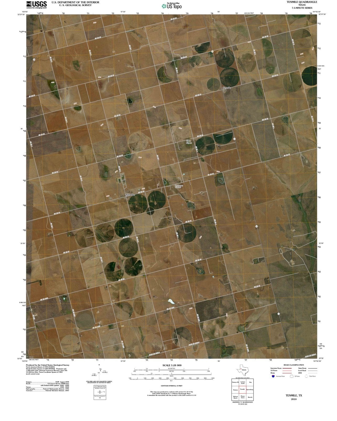 2010 Tenmile, TX - Texas - USGS Topographic Map