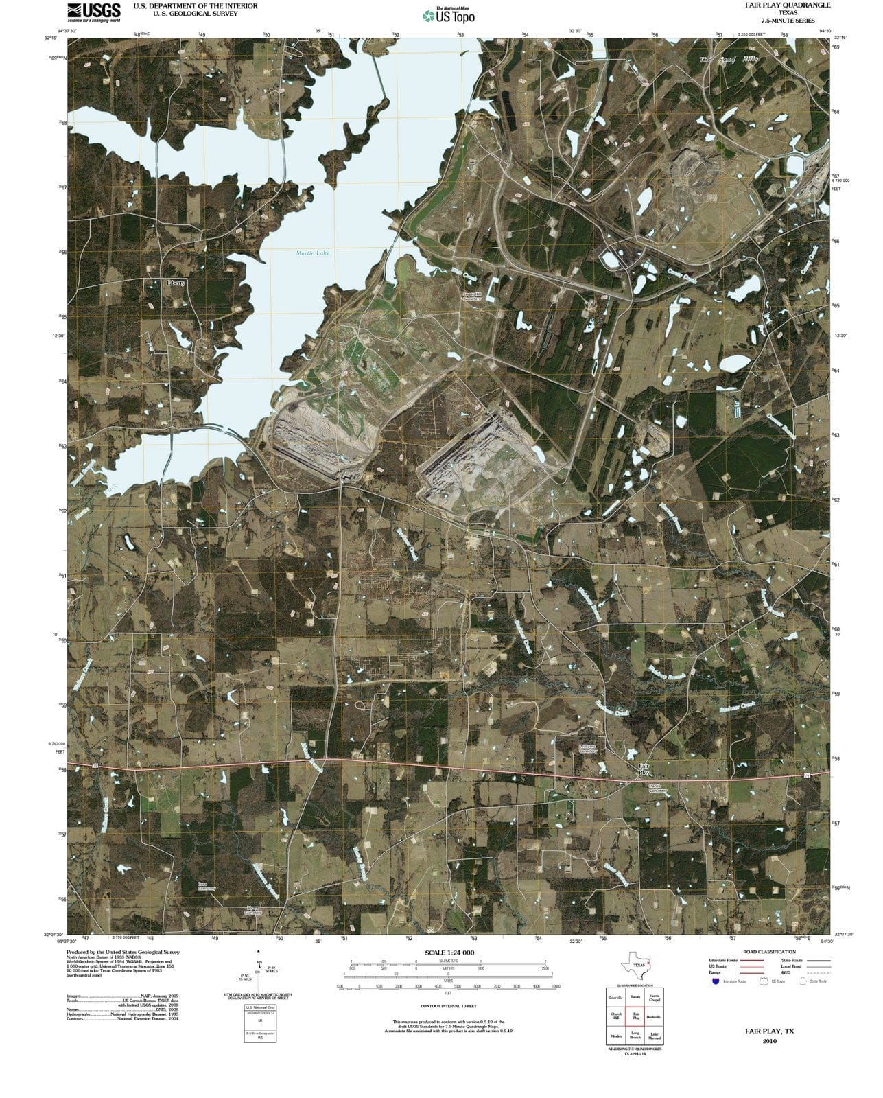 2010 Fair Play, TX - Texas - USGS Topographic Map